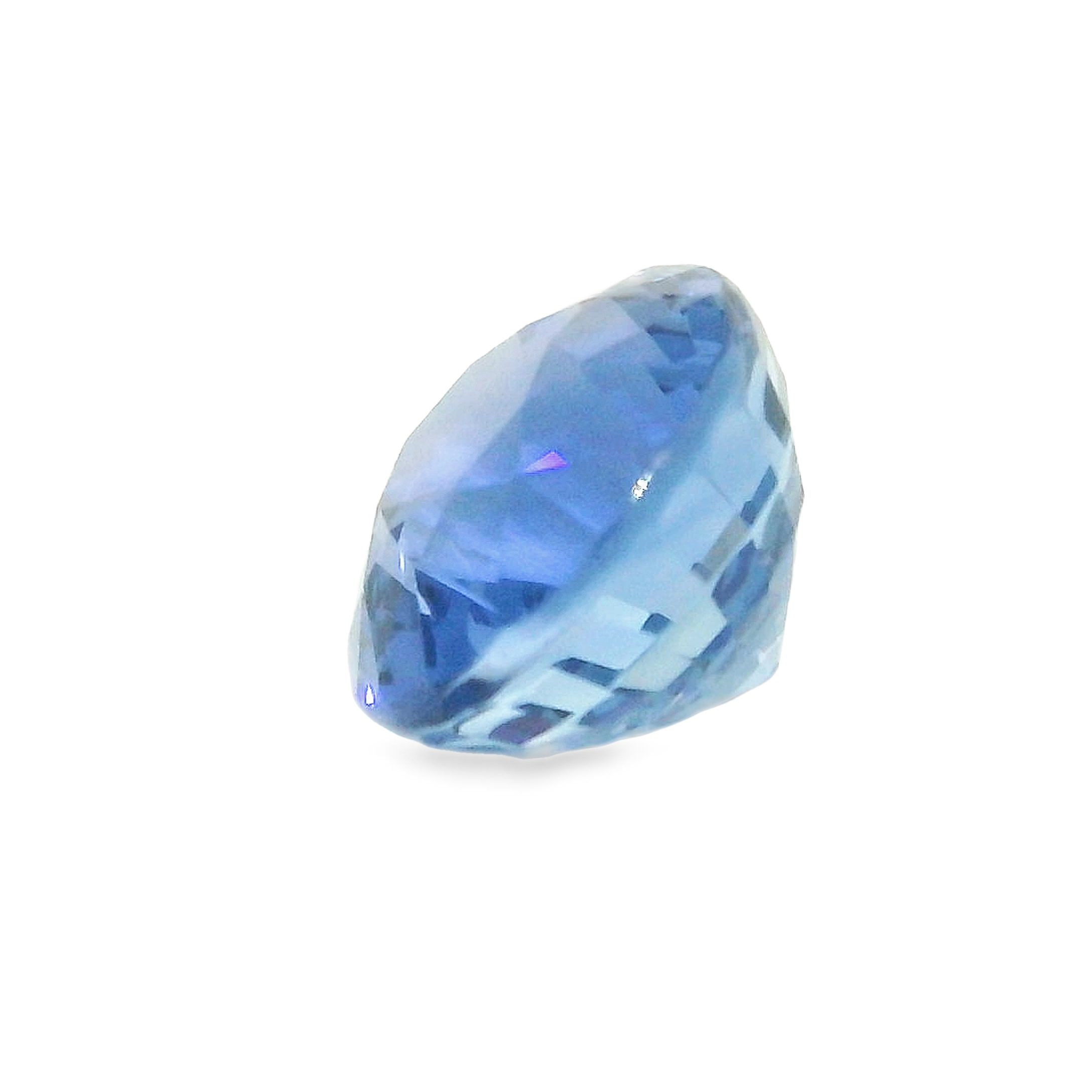 3.08ct , Blue Round Brilliant cut Sapphire