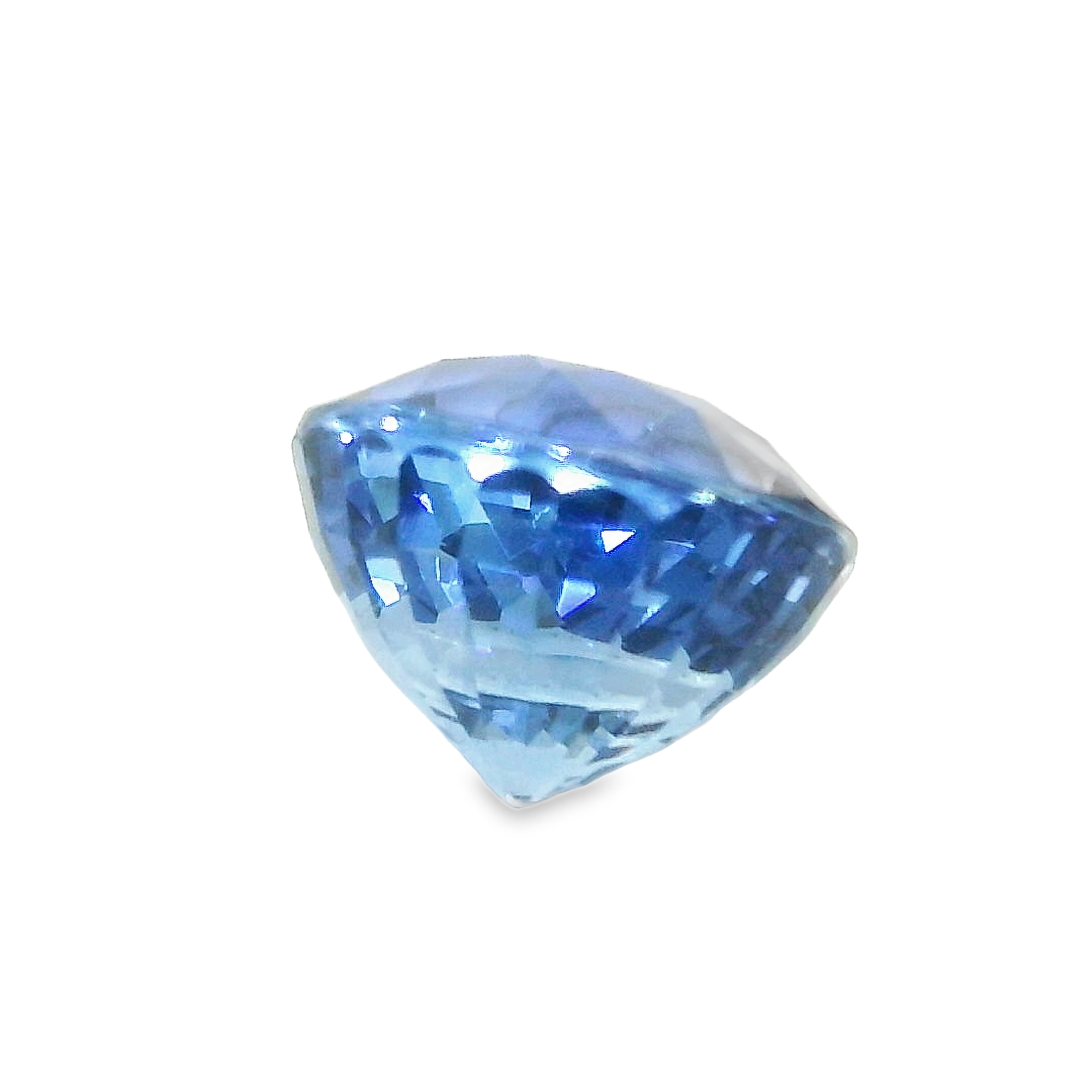 3.08ct , Blue Round Brilliant cut Sapphire