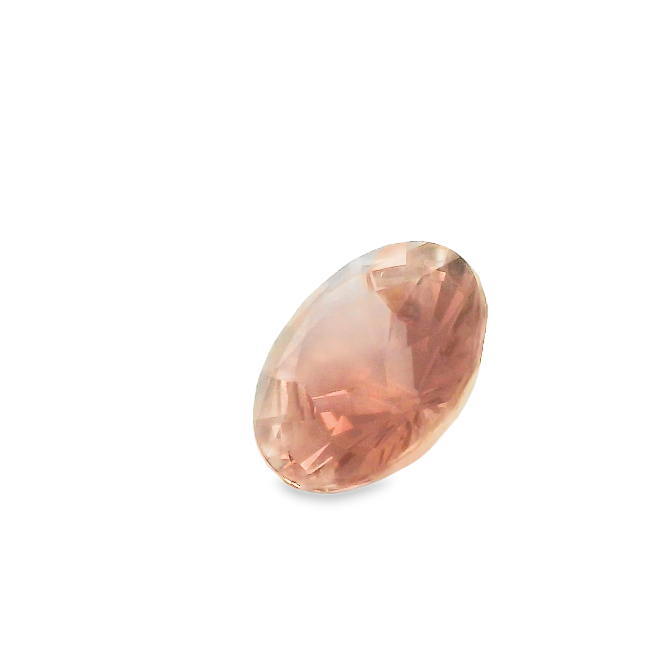 1.16ct padparadscha sapphire, round brilliant cut