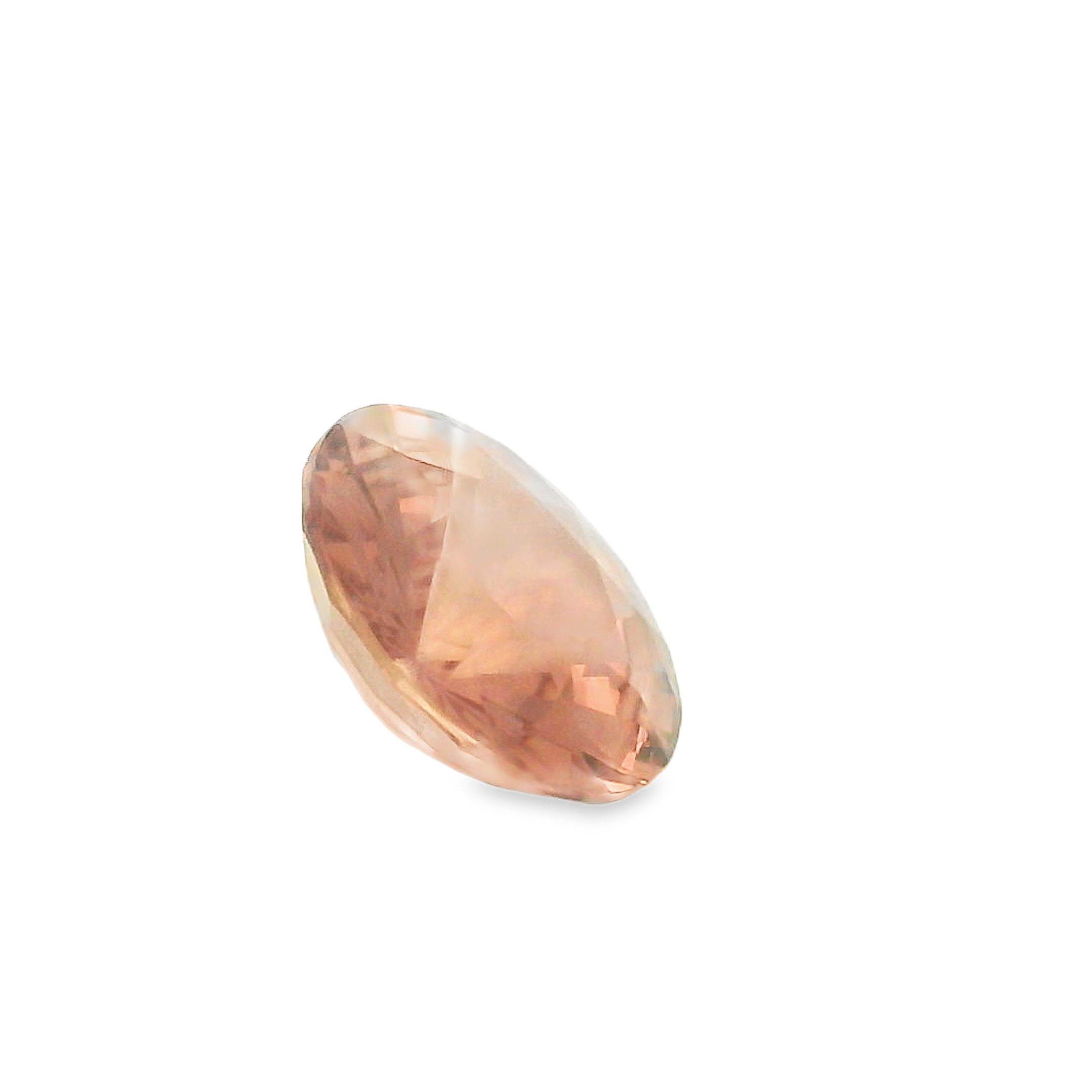 1.16ct padparadscha sapphire, round brilliant cut