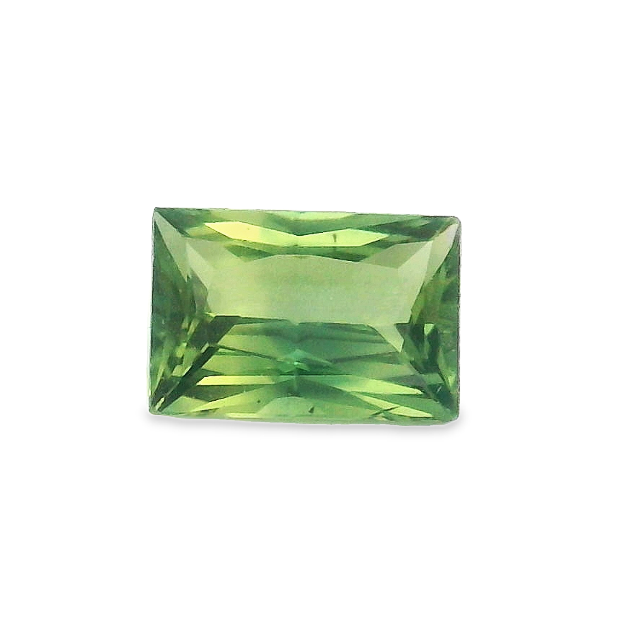0.95ct Bi-colour, Green, Yellow, Parti Baguette cut Sapphire