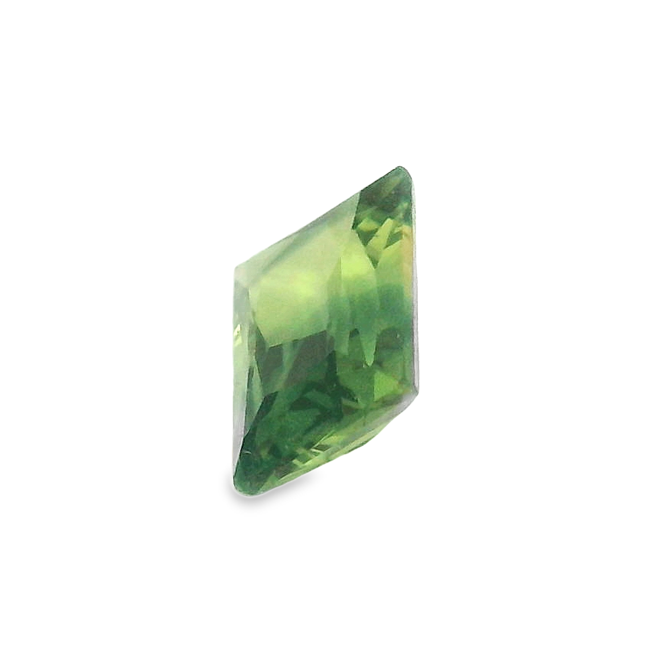0.95ct Bi-colour, Green, Yellow, Parti Baguette cut Sapphire