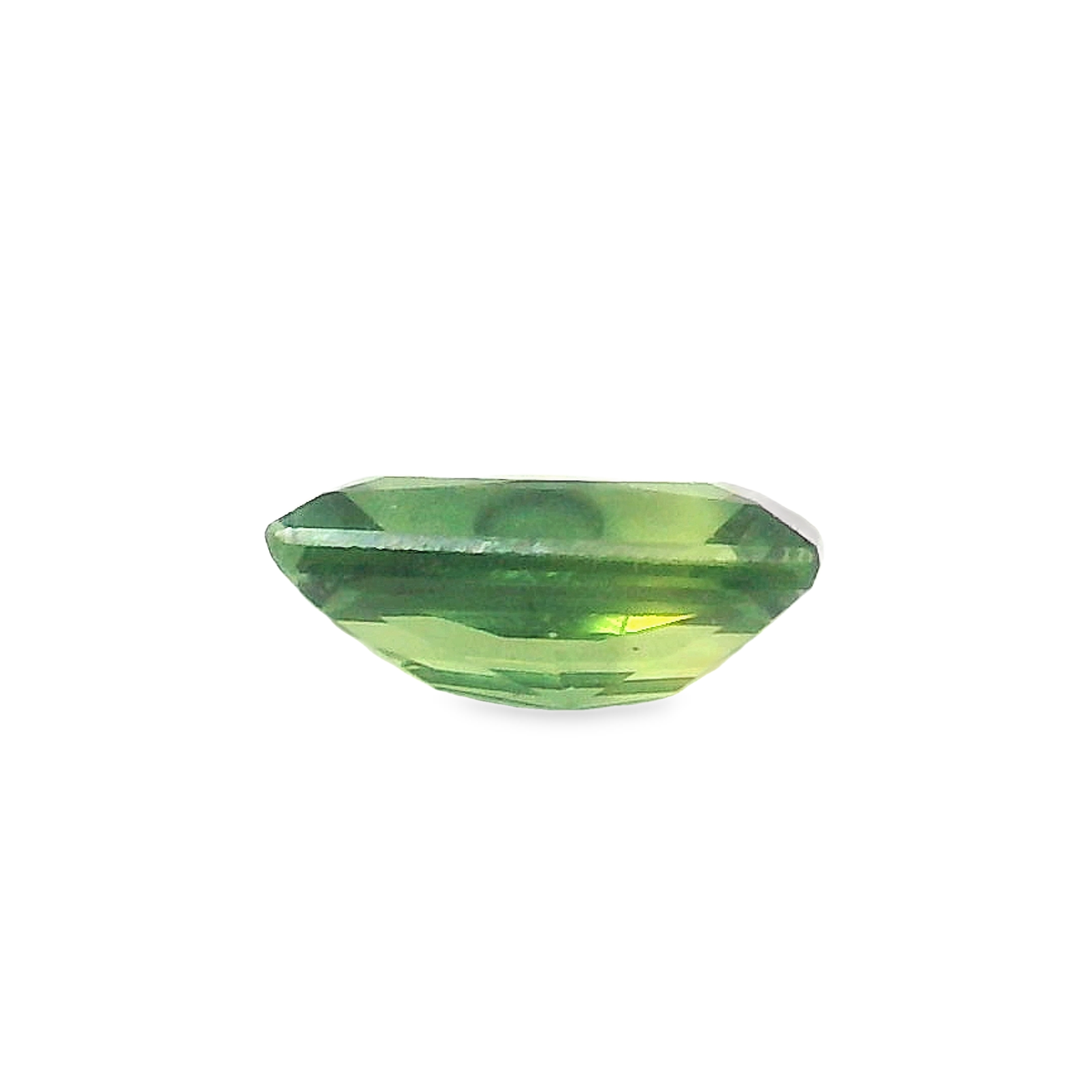 0.95ct Green Baguette Cut Australian Sapphire
