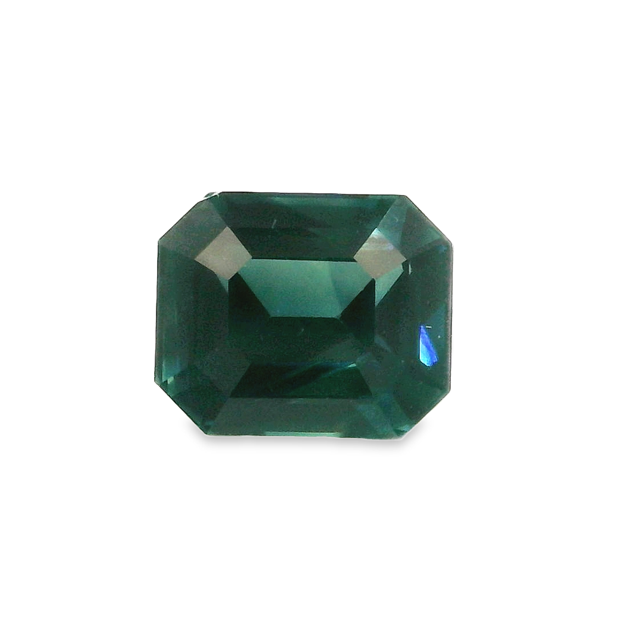 1.44ct Teal Emerald Cut Sapphire