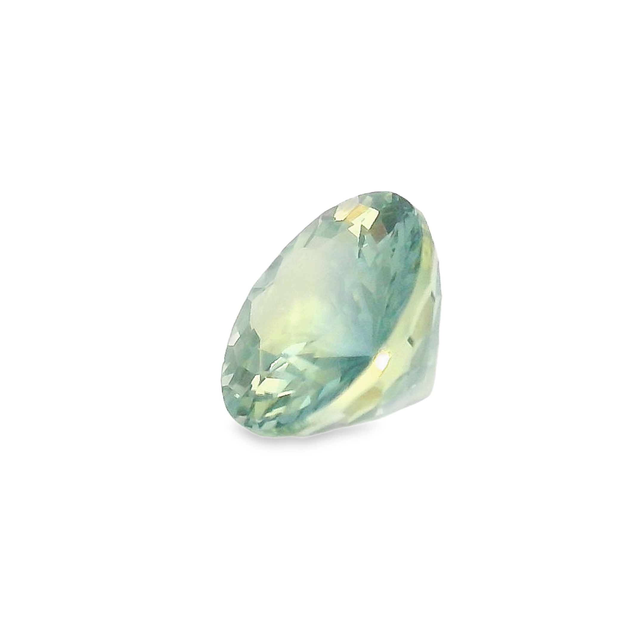 1.30ct Round Brilliant Parti blue green Sapphire