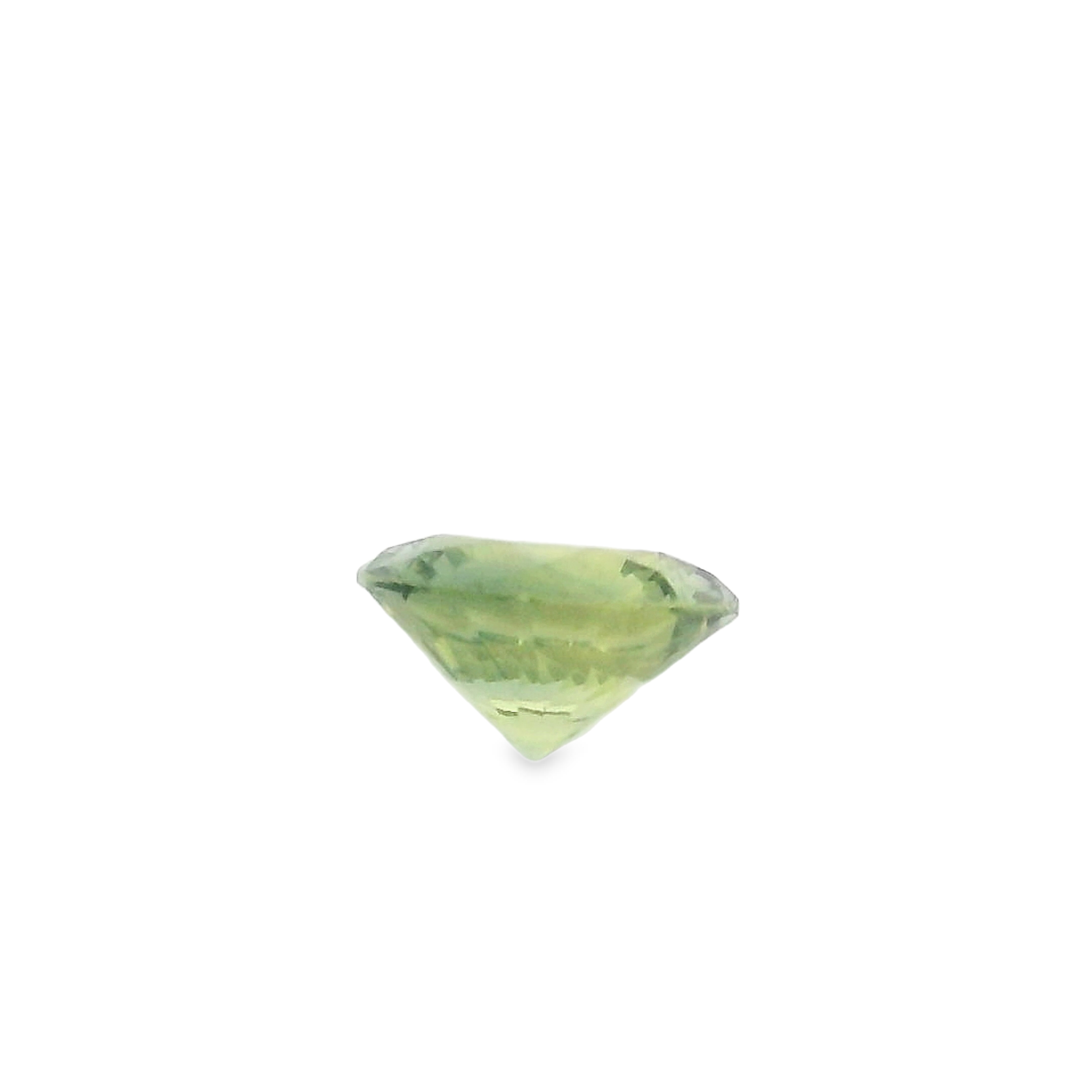 0.58ct Round Brilliant Blue Yellow unheated Sapphire