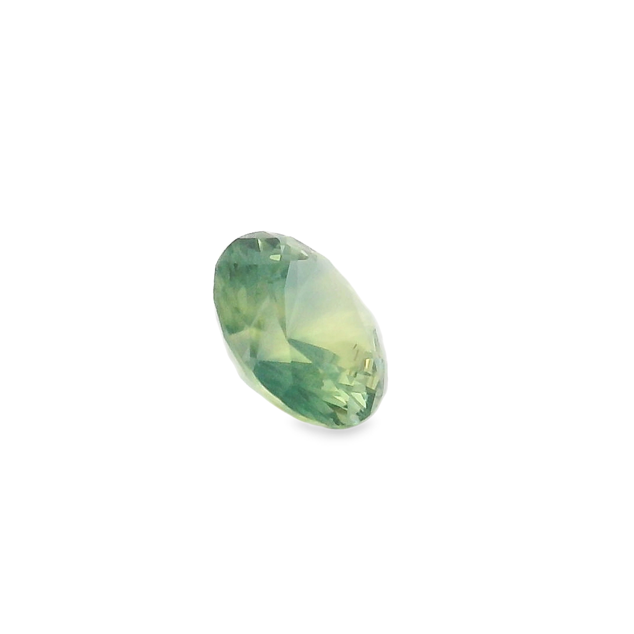 0.58ct Round Brilliant Blue Yellow unheated Sapphire