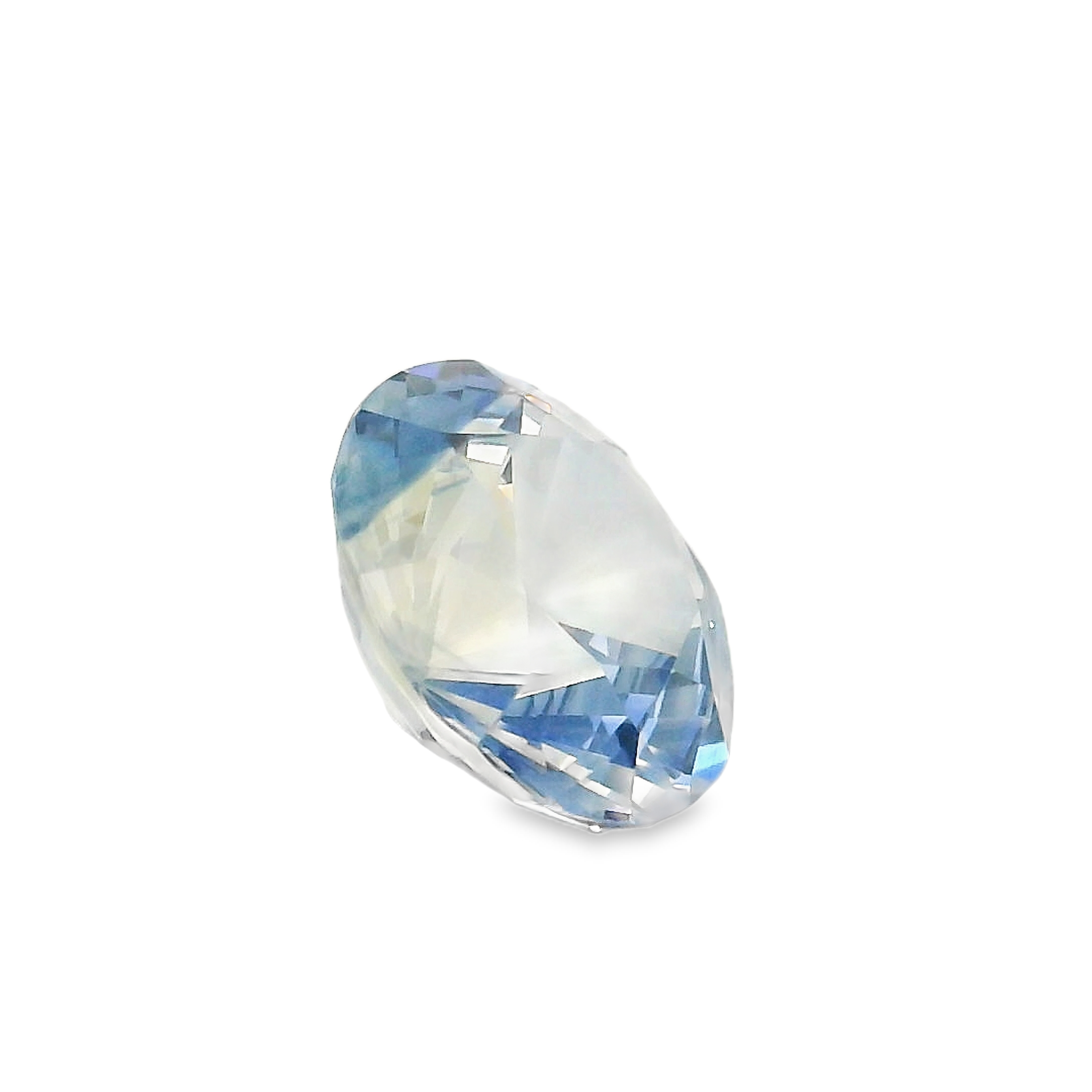 1.80ct Round Brilliant Parti Blue Pale Yellow Sapphire