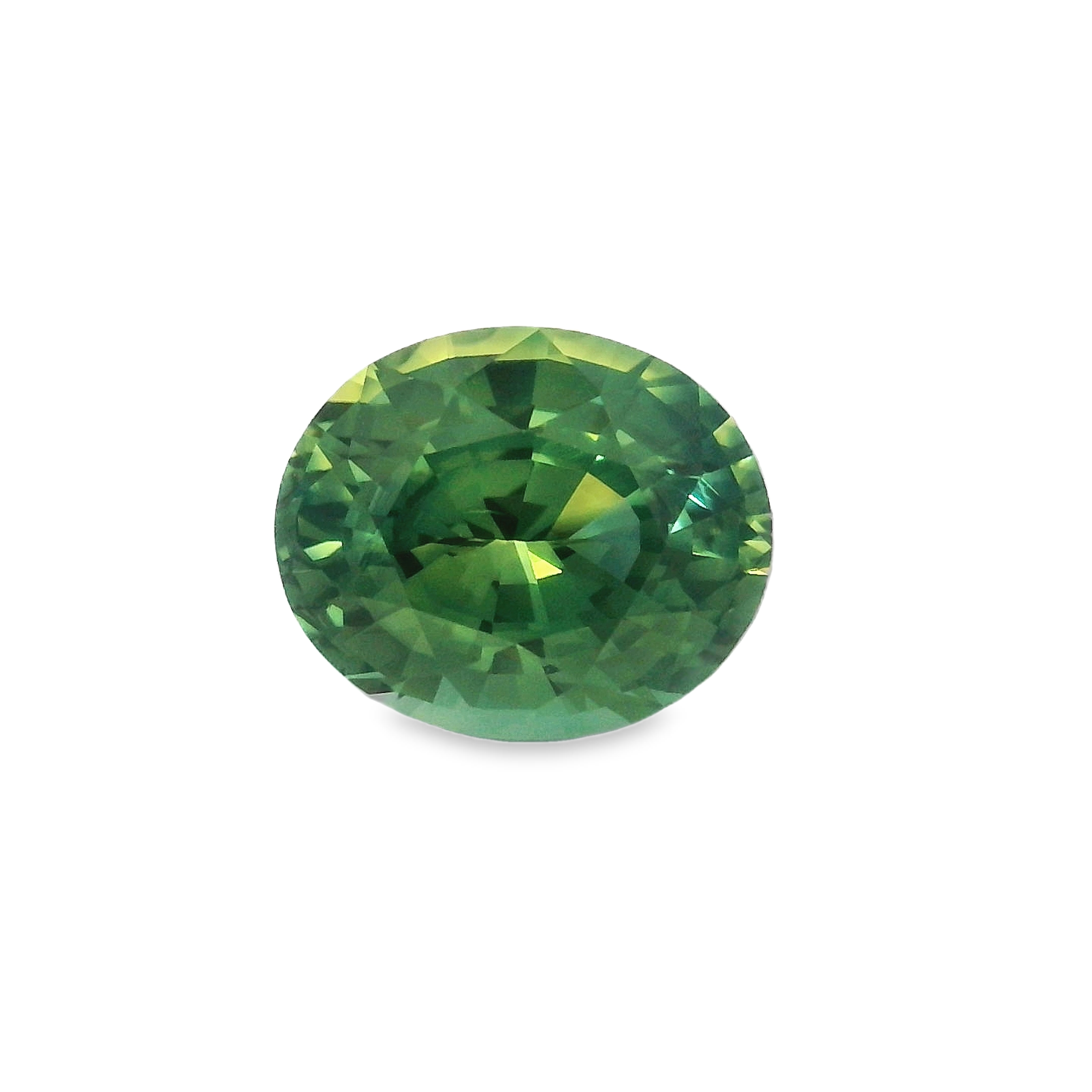 3.29ct Oval cut Parti Green and Yellow Sapphire