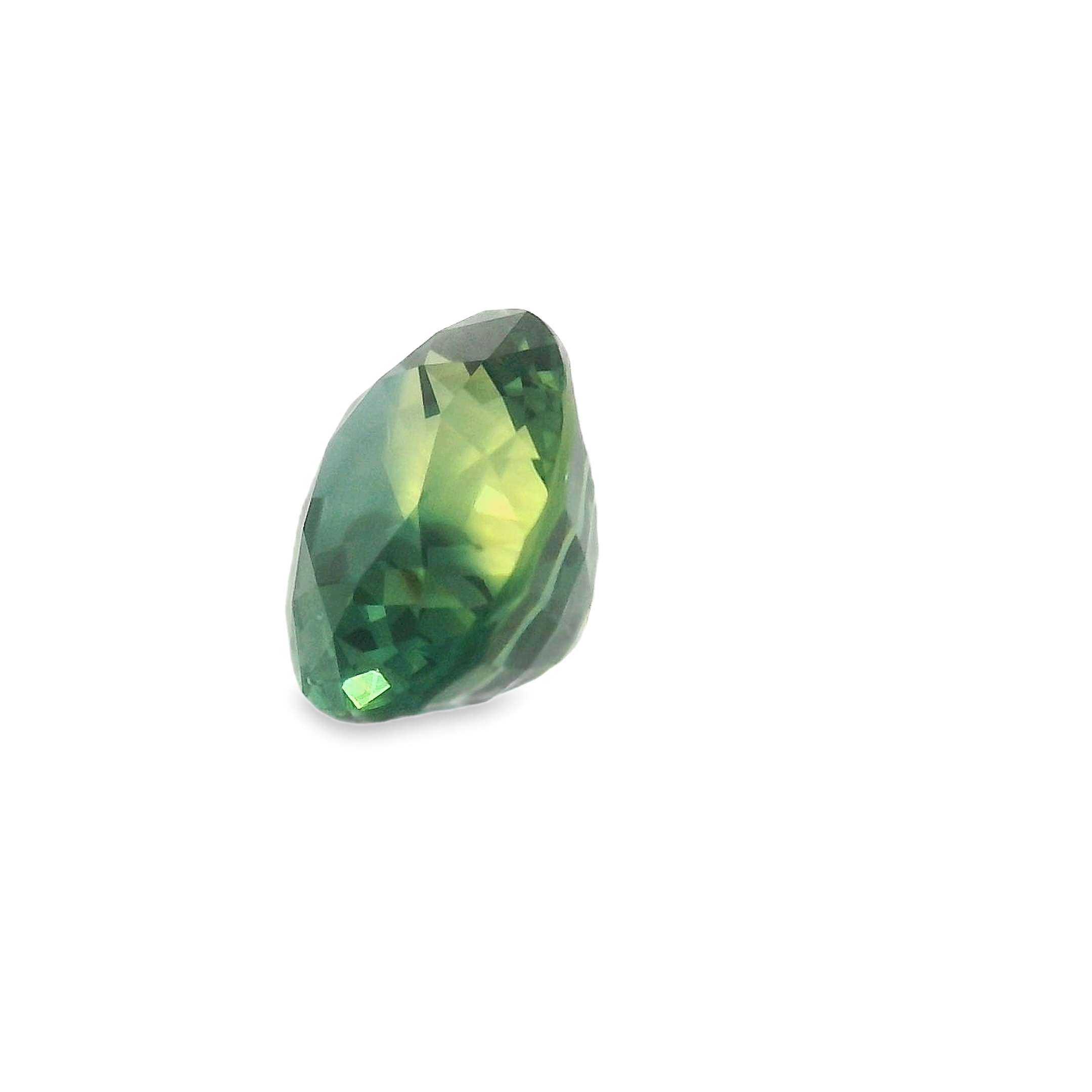 3.29ct Oval cut Parti Green and Yellow Sapphire