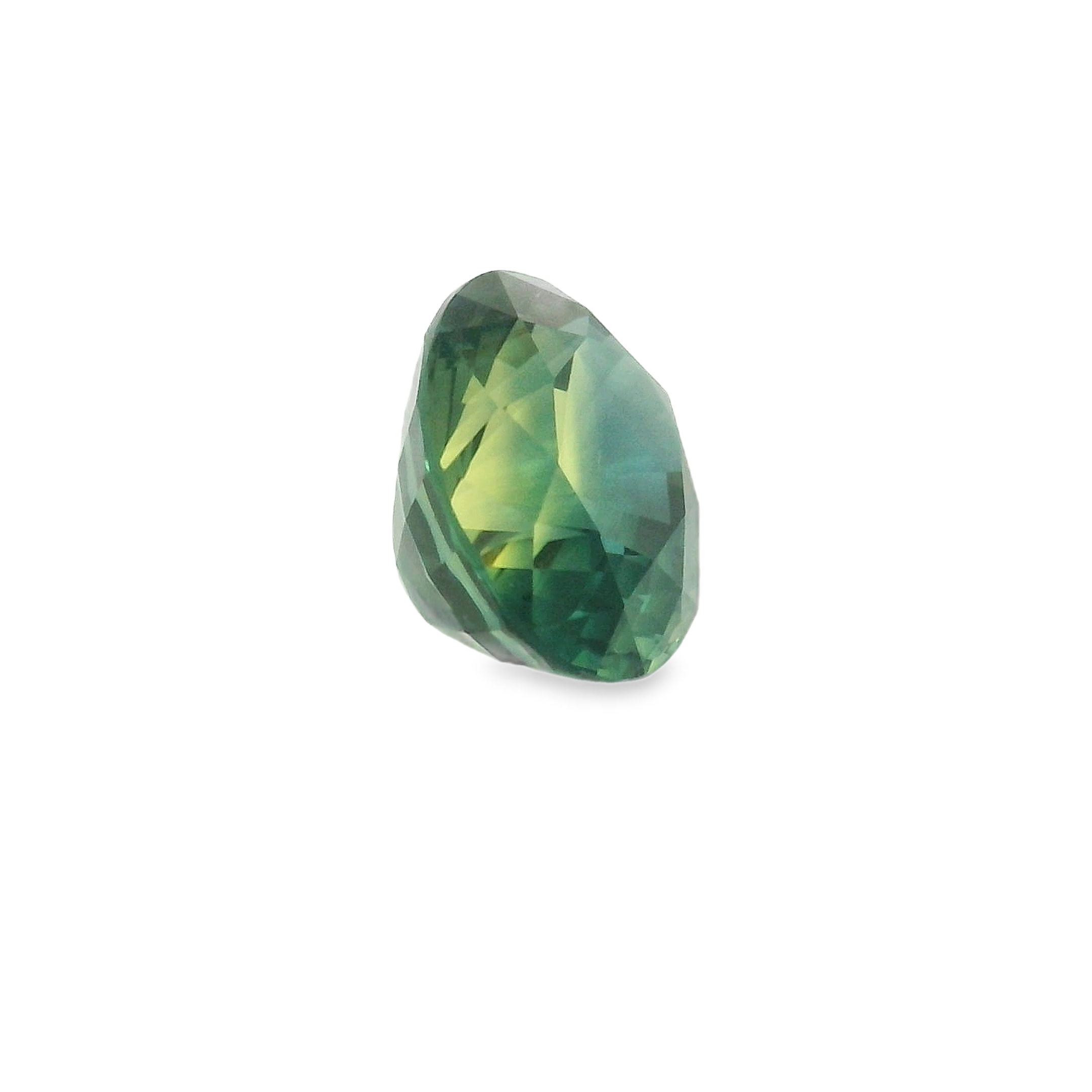 3.29ct Oval cut Parti Green and Yellow Sapphire
