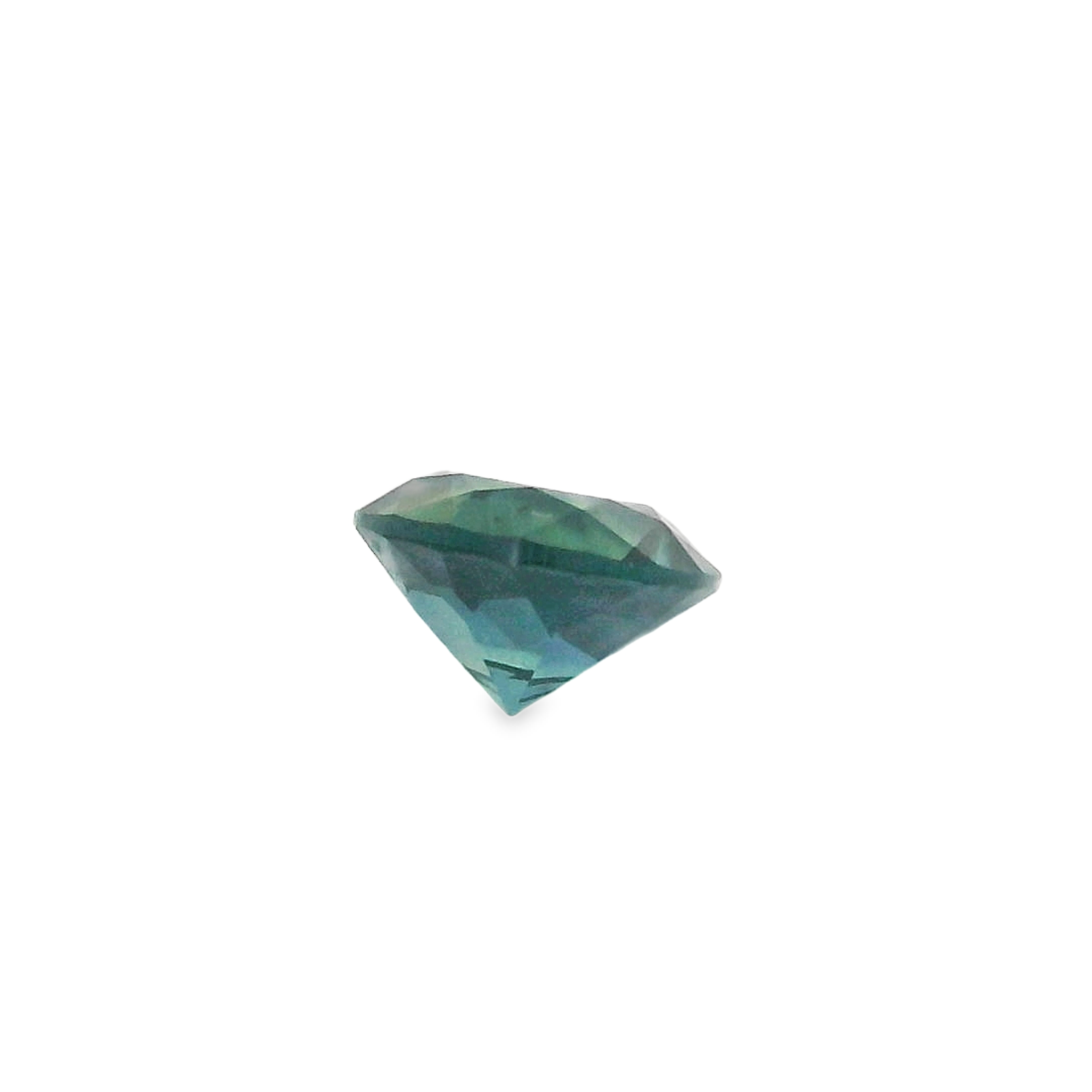 0.62ct Round Brilliant Patri Green/blue Australian Sapphire