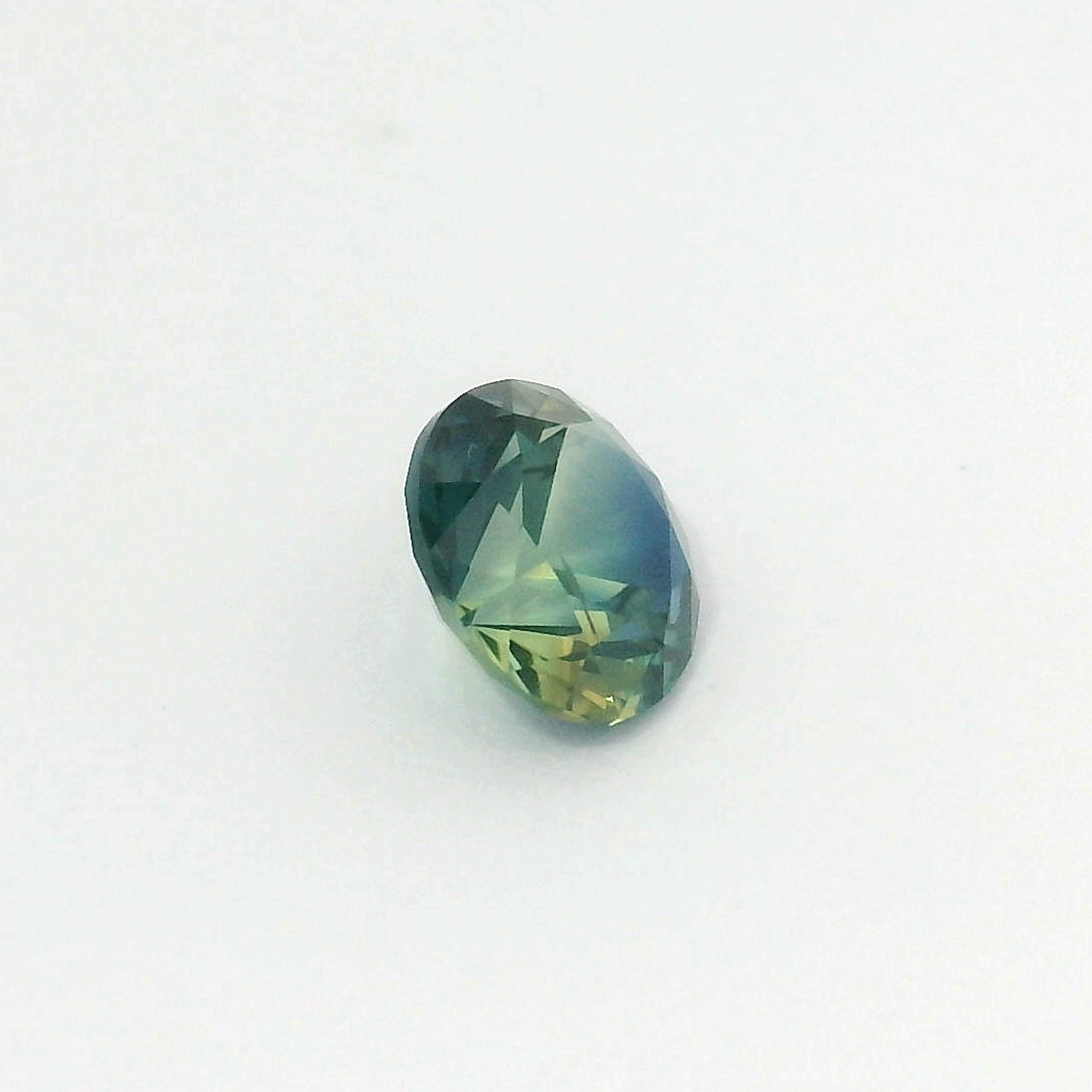0.62ct Round Brilliant Patri Green/blue Australian Sapphire