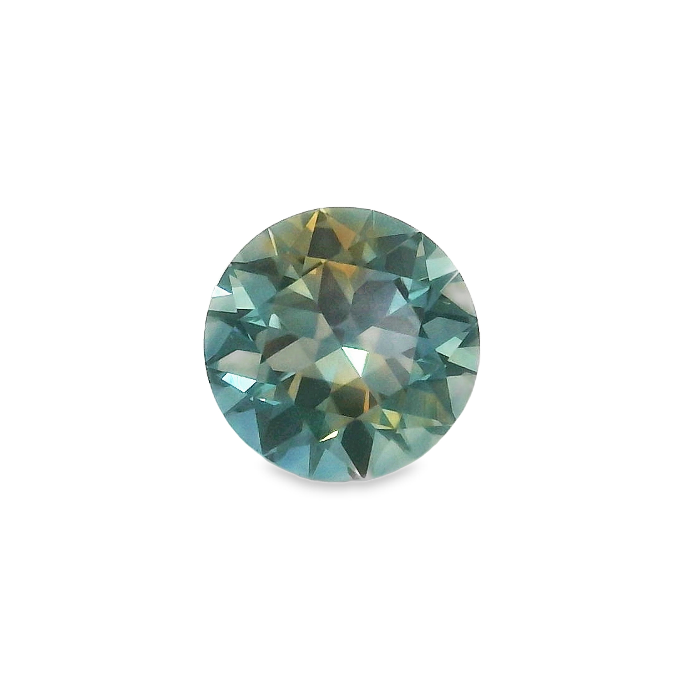 1.06ct Round Brilliant Parti Blue/Orange Australian Sapphire