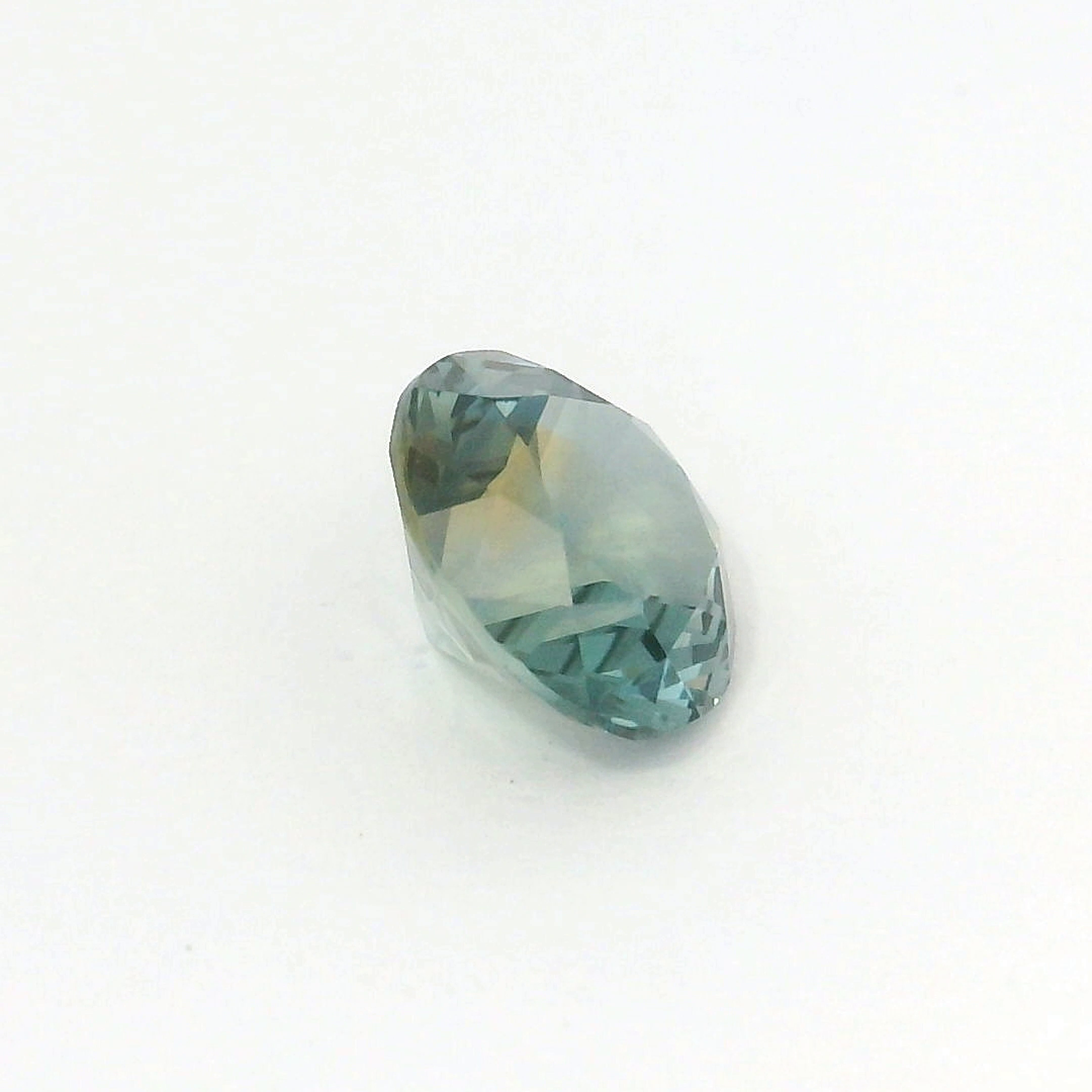 1.06ct Round Brilliant Parti Blue/Orange Australian Sapphire