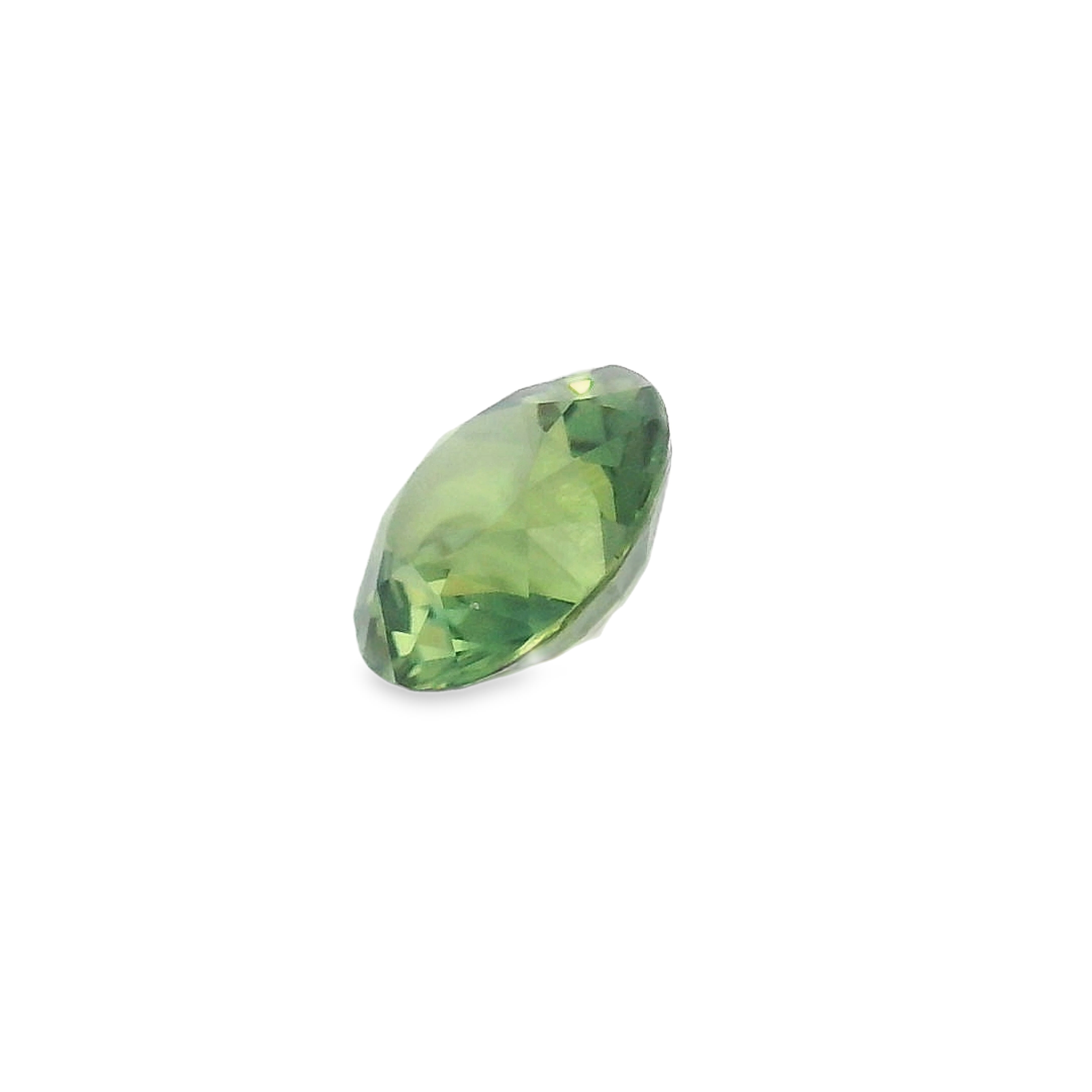 0.84ct Round Brilliant Parti Green/Yellow Australian Sapphire