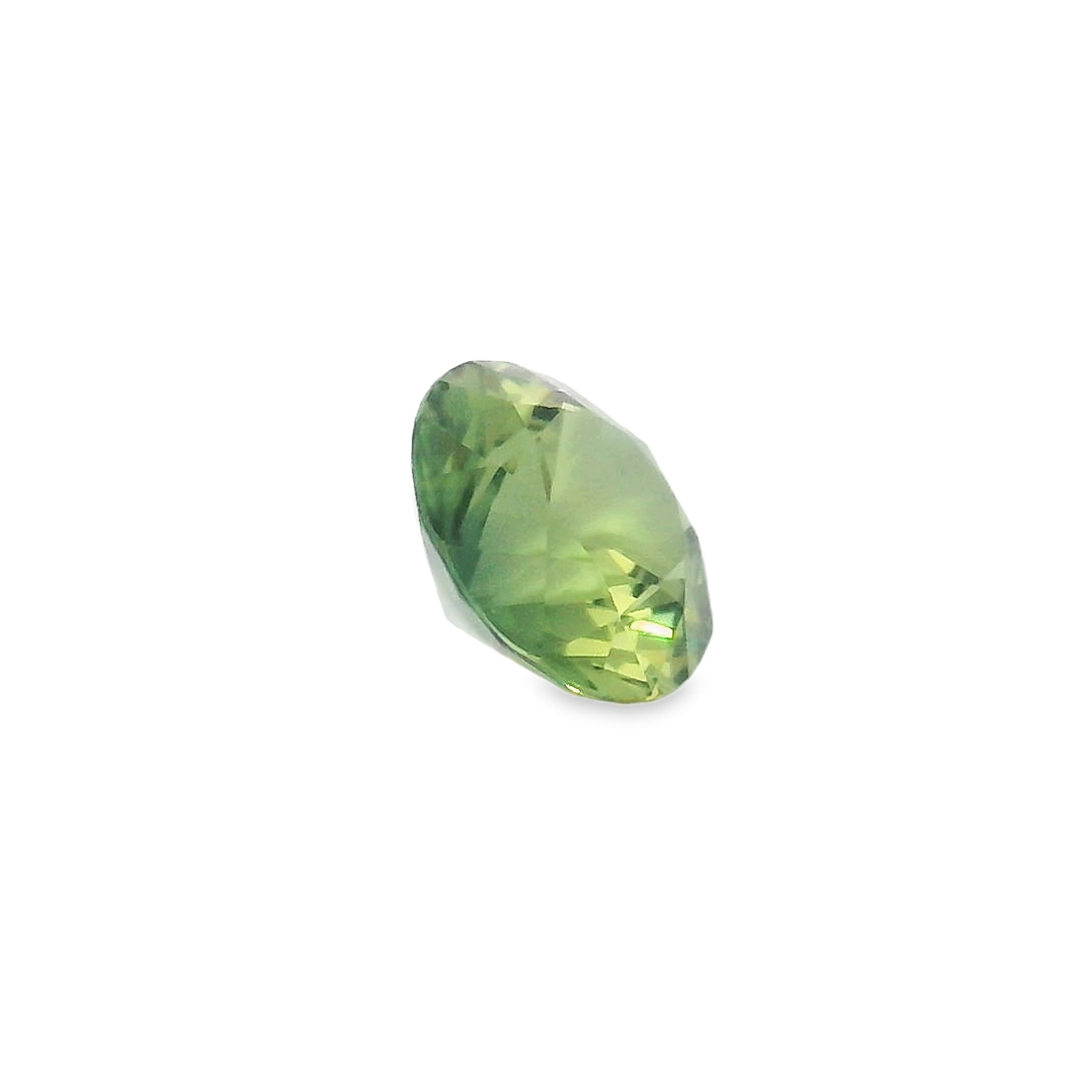 0.84ct Round Brilliant Parti Green/Yellow Australian Sapphire