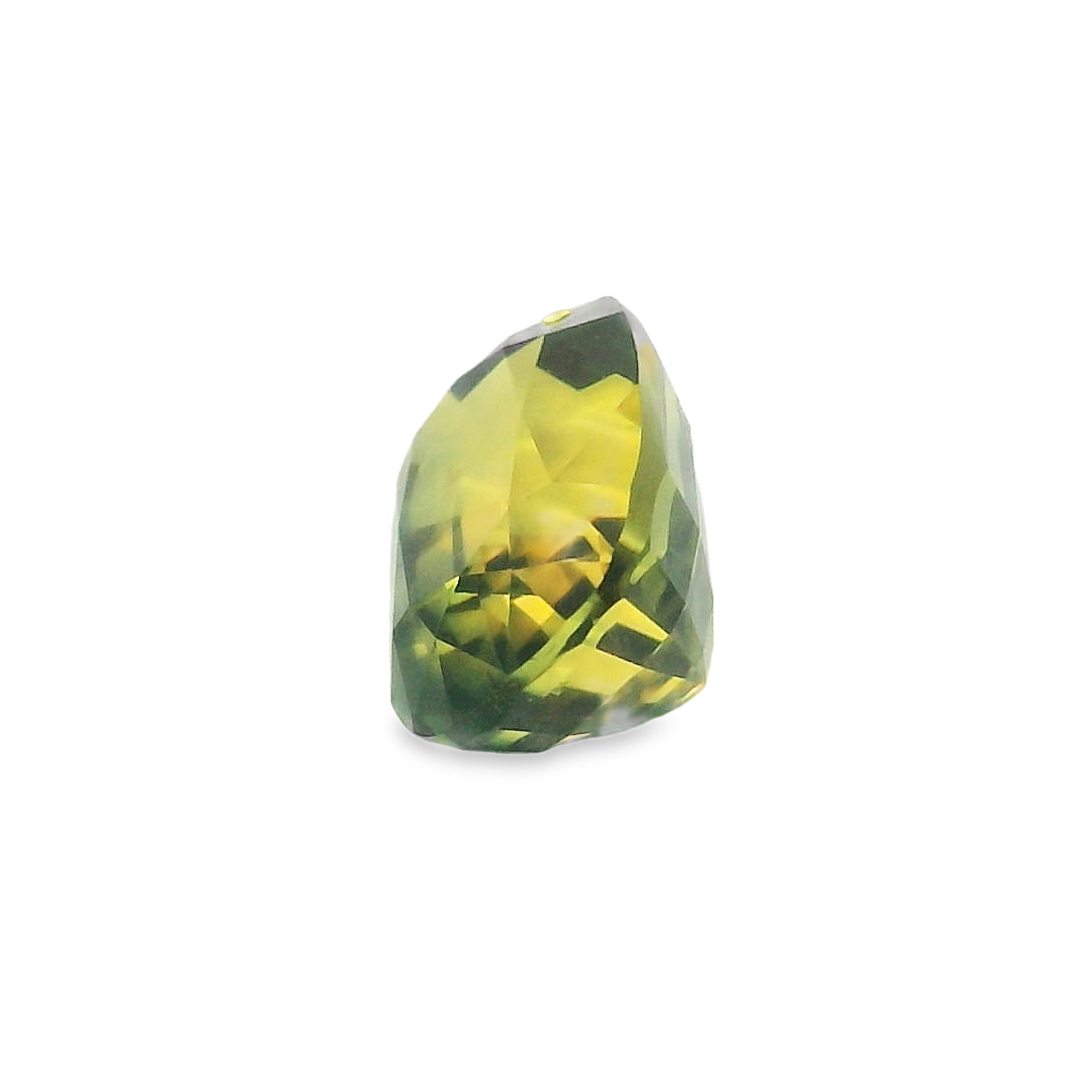 1.47ct Radiant cut Parti Green/Yellow Australian Sapphire