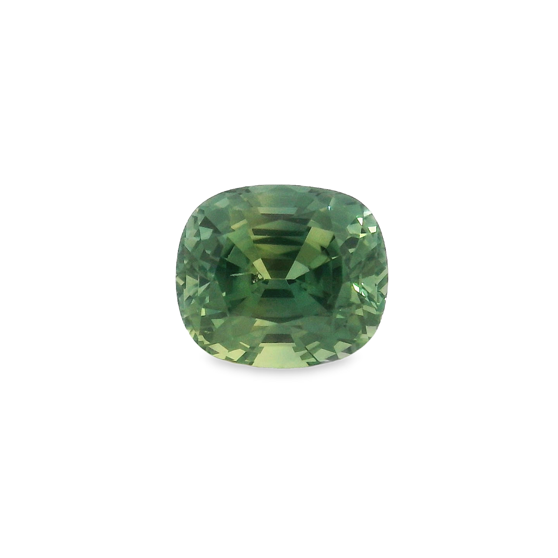 1.49ct Cushion Cut Green Madagascan Sapphire