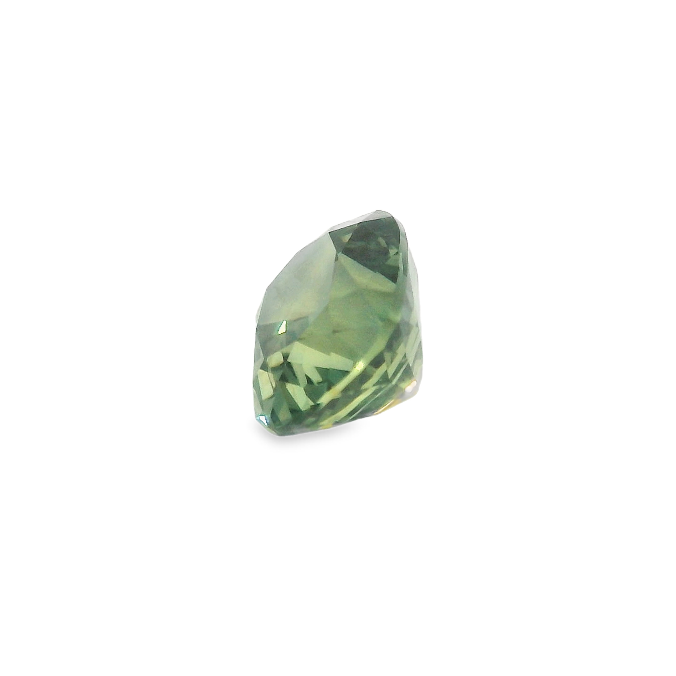 1.49ct Cushion Cut Green Madagascan Sapphire