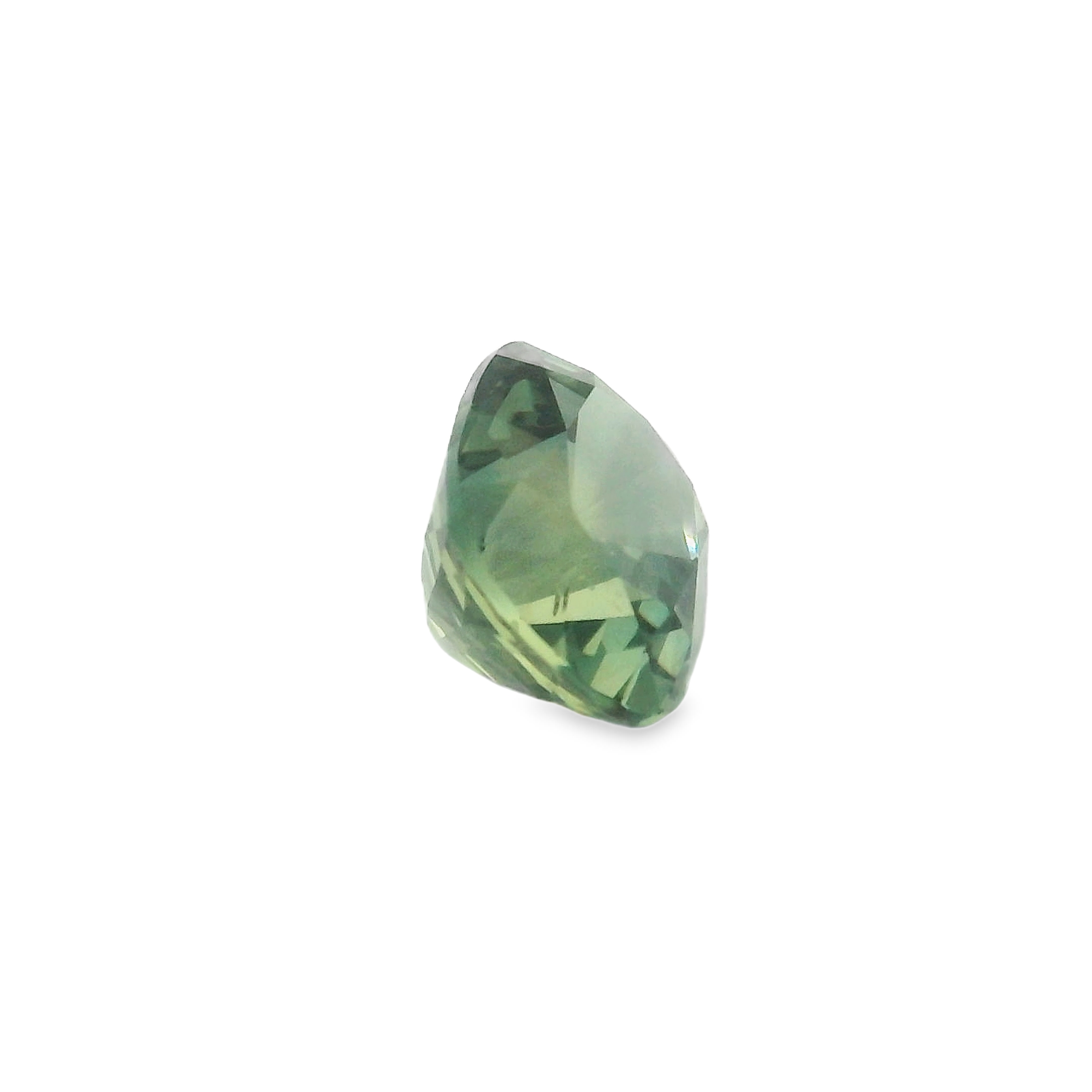 1.49ct Cushion Cut Green Madagascan Sapphire