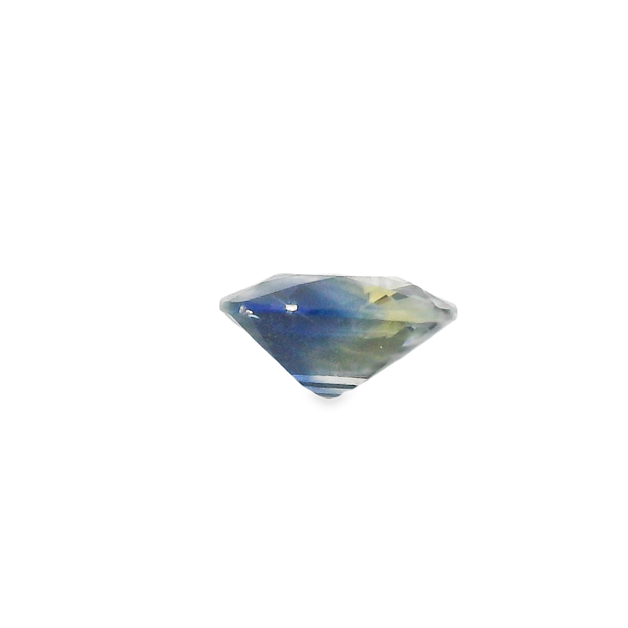 0.93ct Cushion cut blue/yellow Parti Sapphire