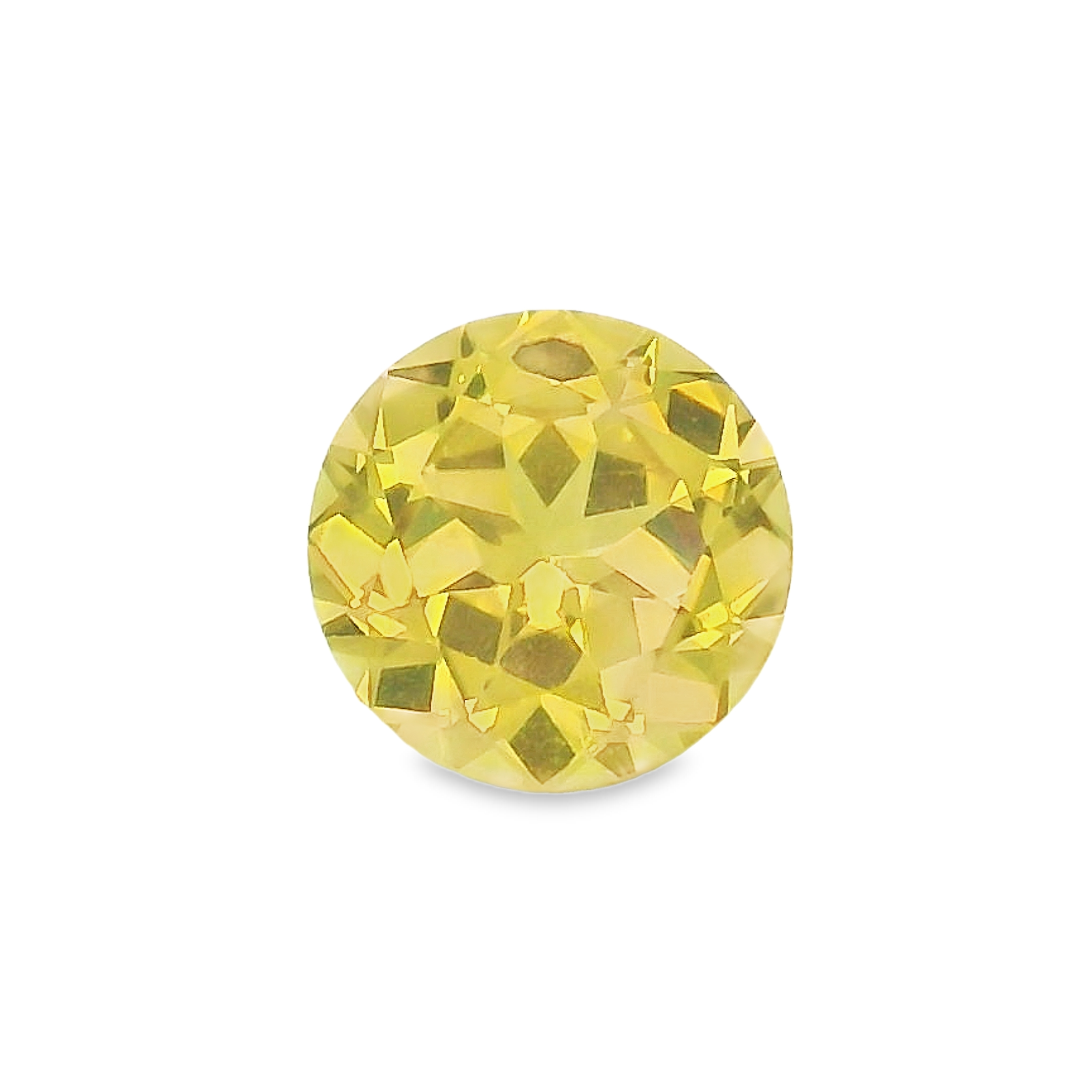 1ct Yellow Round Brilliant cut unheated QLD Sapphire