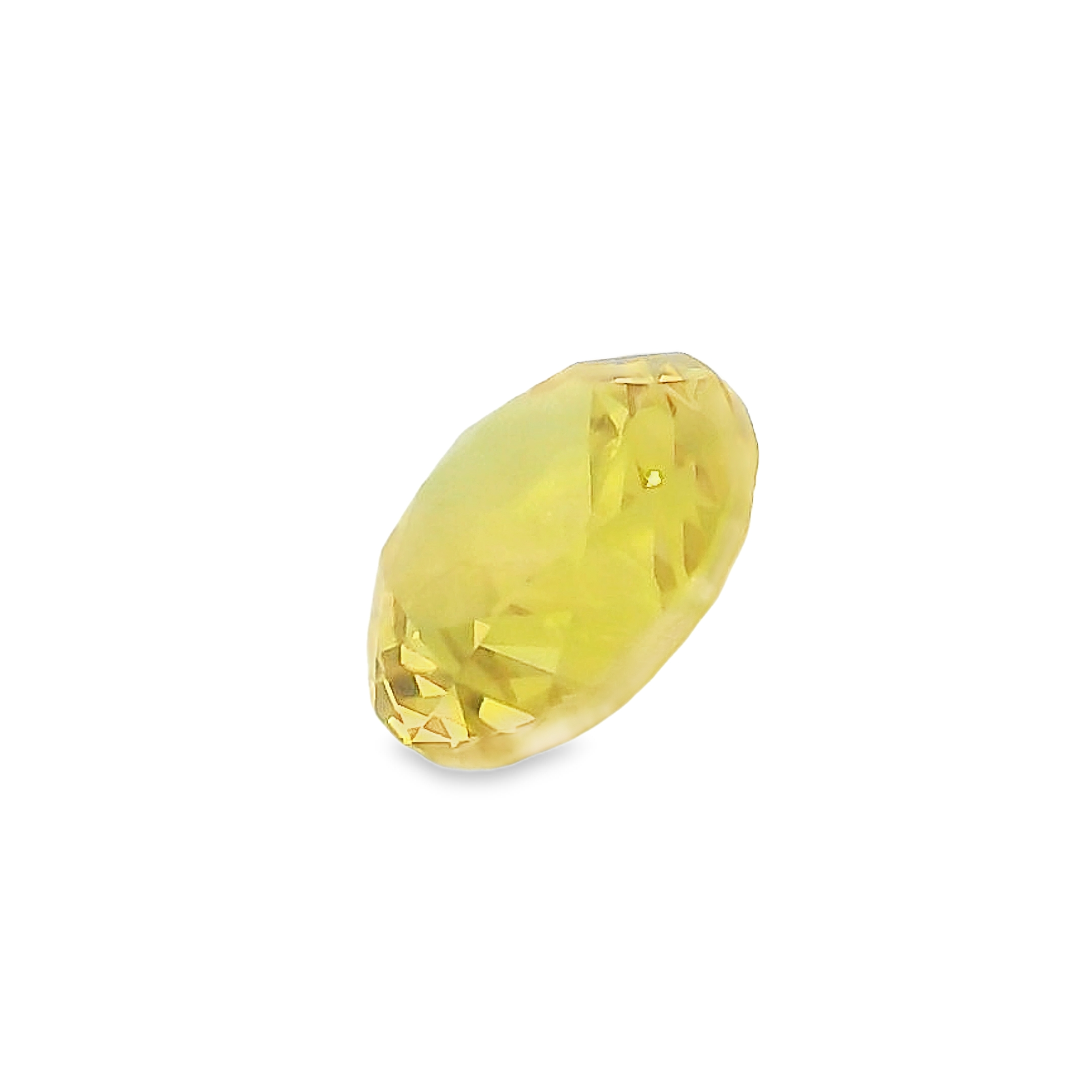 1ct Yellow Round Brilliant cut unheated QLD Sapphire