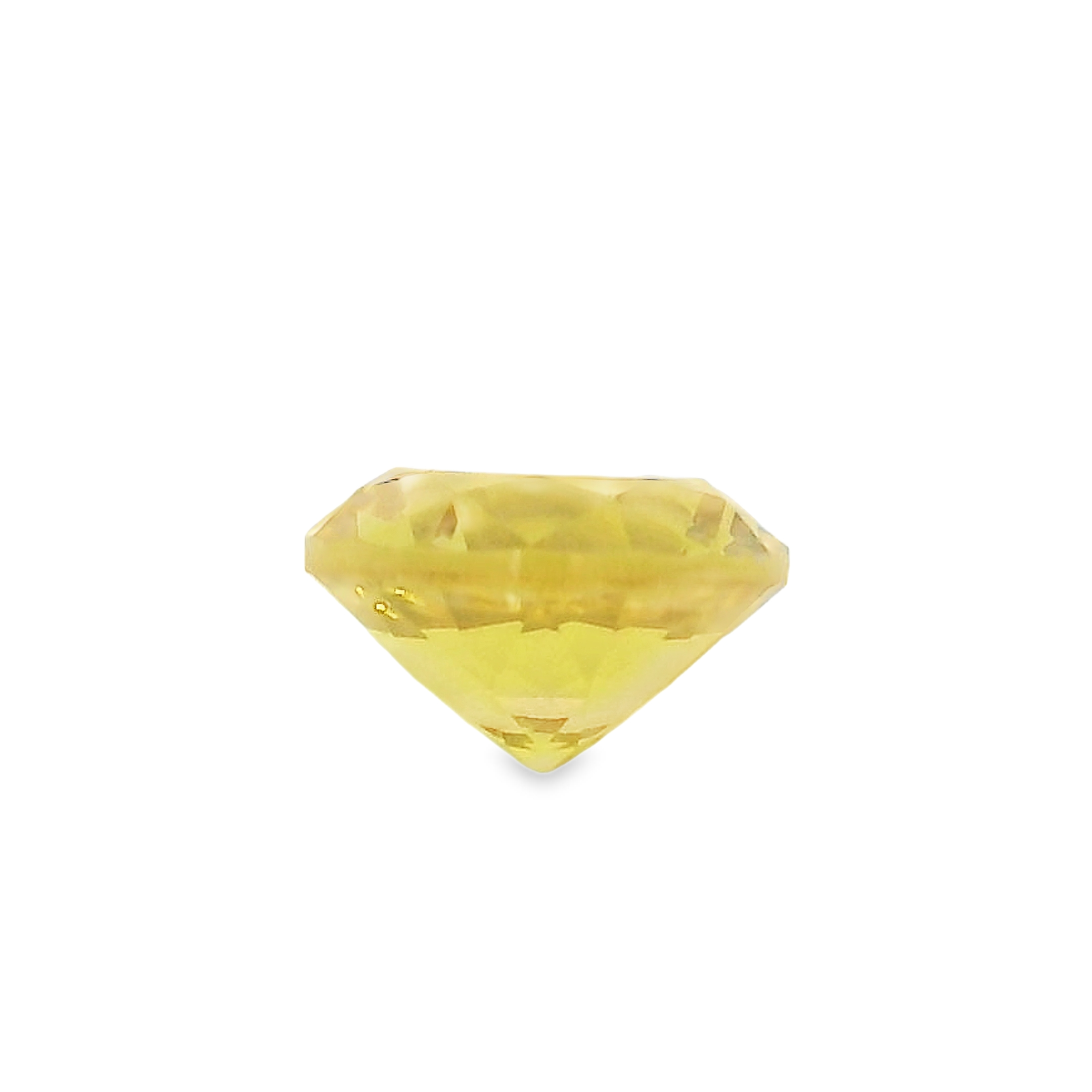 1ct Yellow Round Brilliant cut unheated QLD Sapphire
