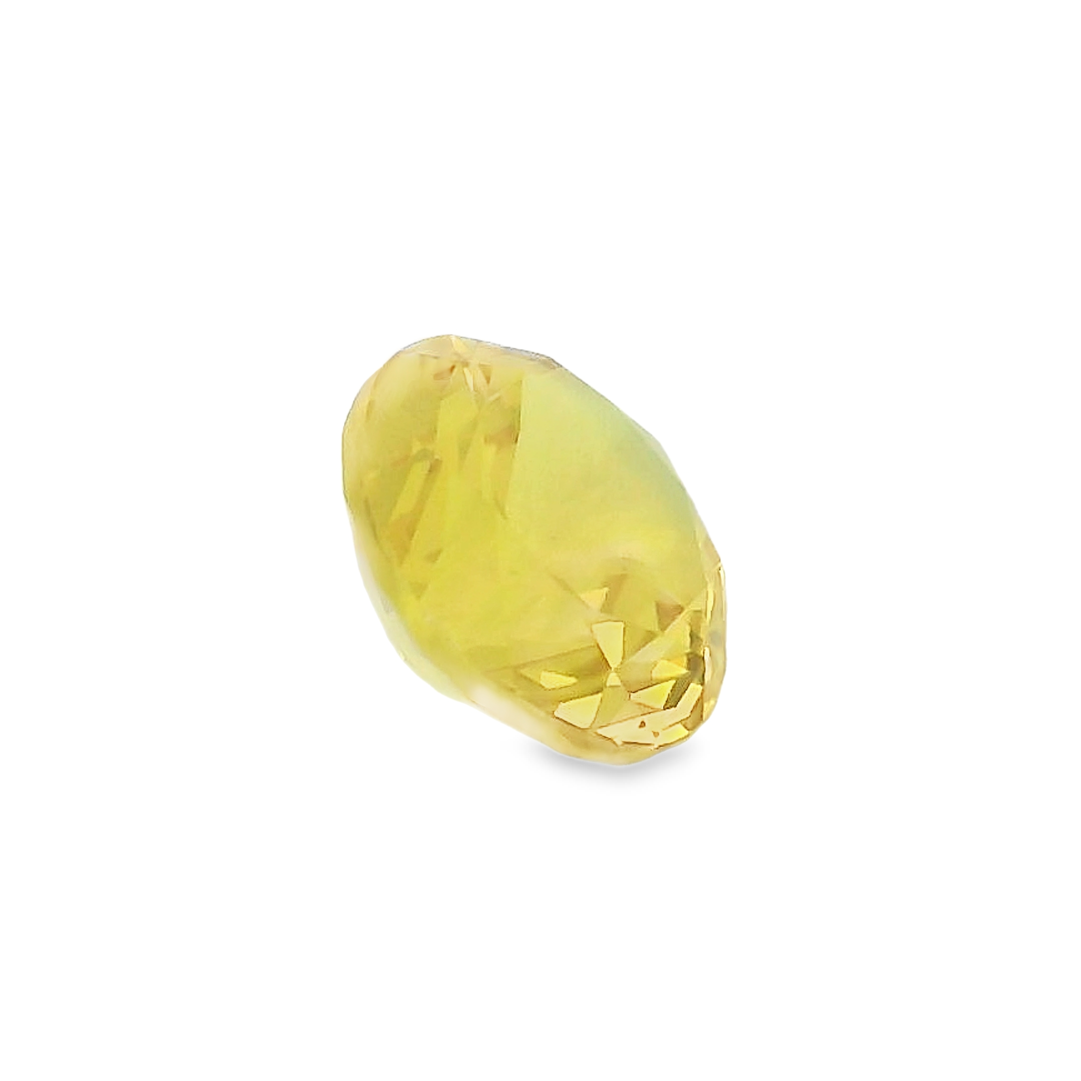 1ct Yellow Round Brilliant cut unheated QLD Sapphire