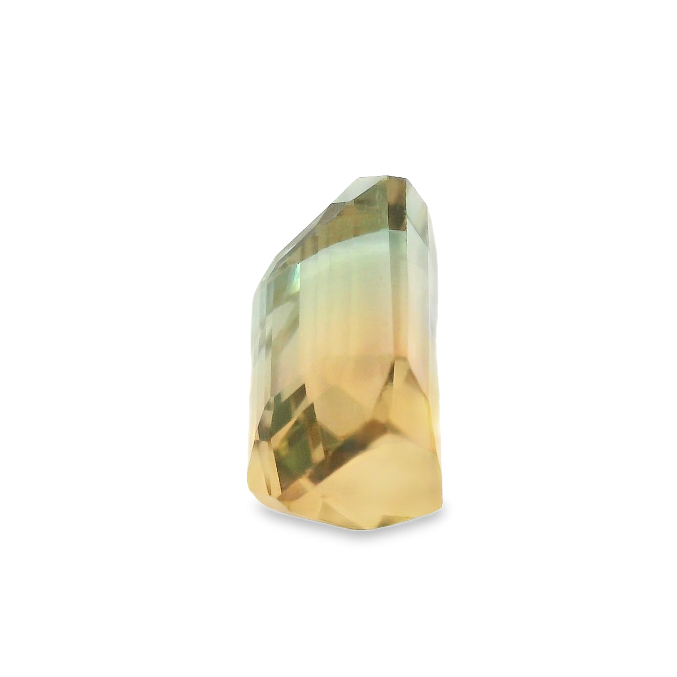 4.67ct Green and Orange Emerald cut Tourmaline