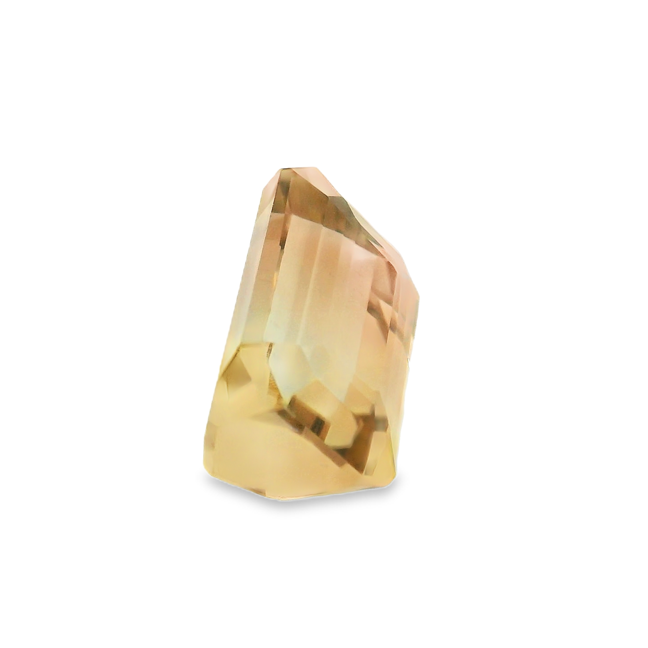 4.67ct Green and Orange Emerald cut Tourmaline