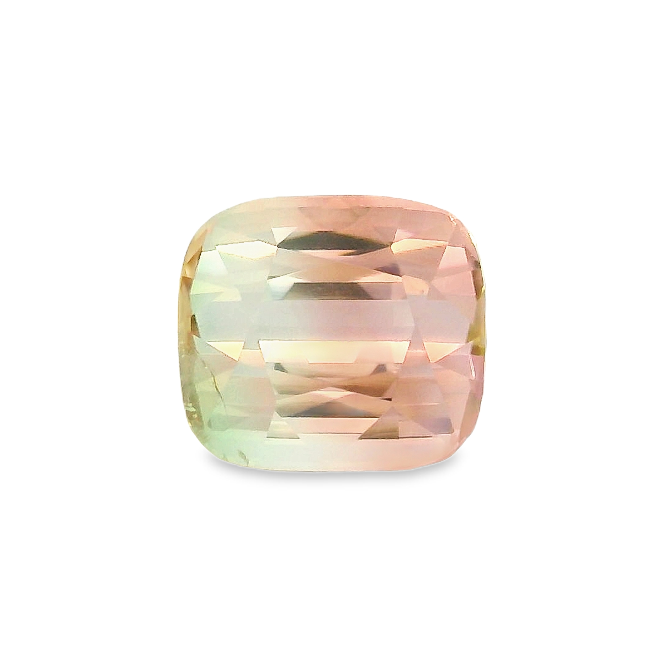 2.81ct Pink and Green Cushion Cut Tourmaline