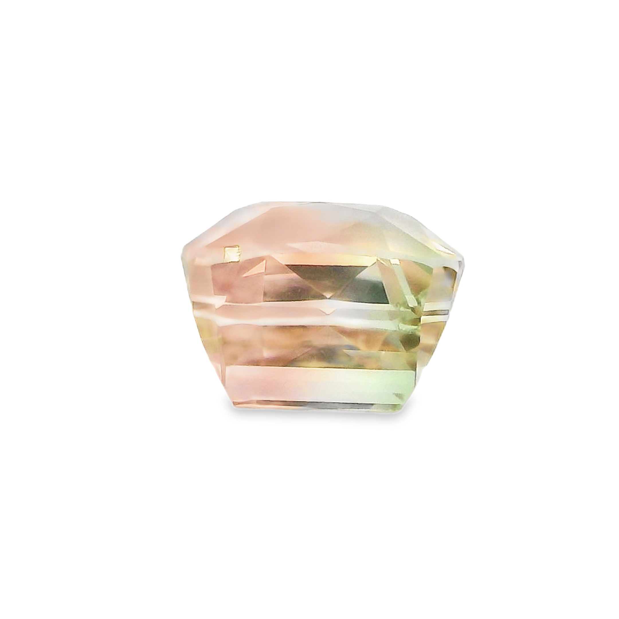 2.81ct Pink and Green Cushion Cut Tourmaline