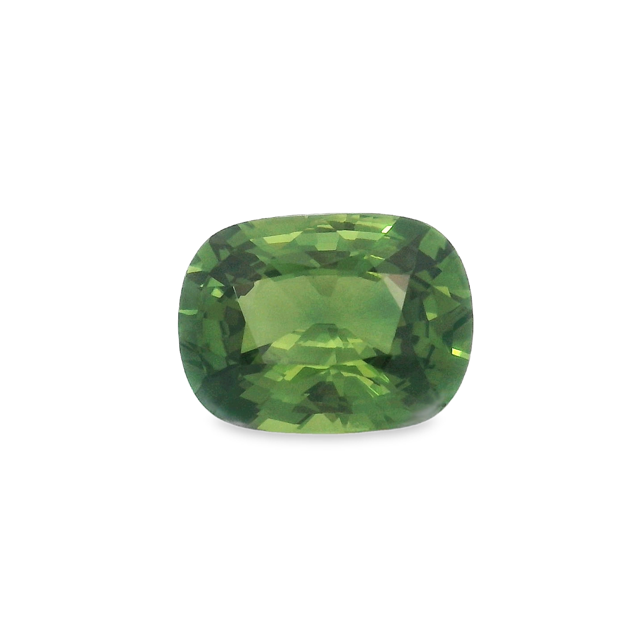 3.54ct Green Cushion cut Sapphire