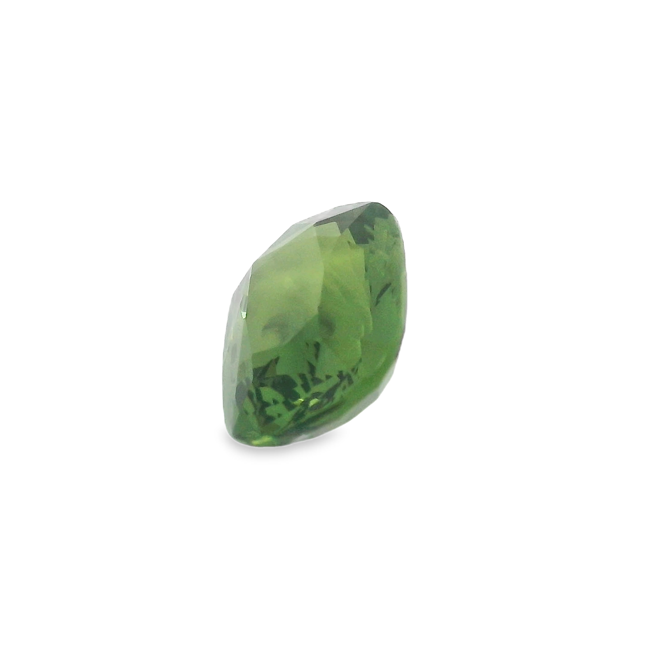 3.54ct Green Cushion cut Sapphire