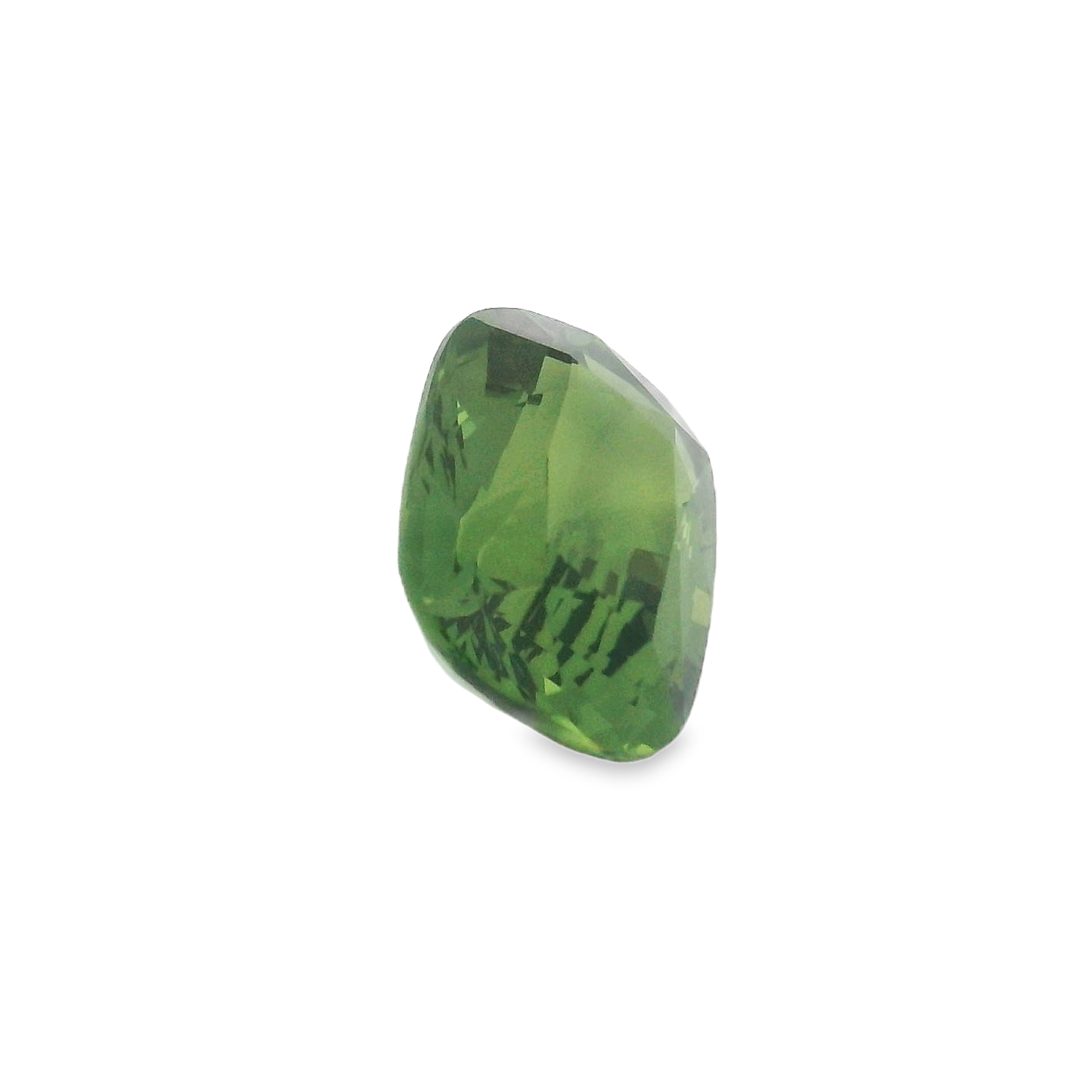 3.54ct Green Cushion cut Sapphire