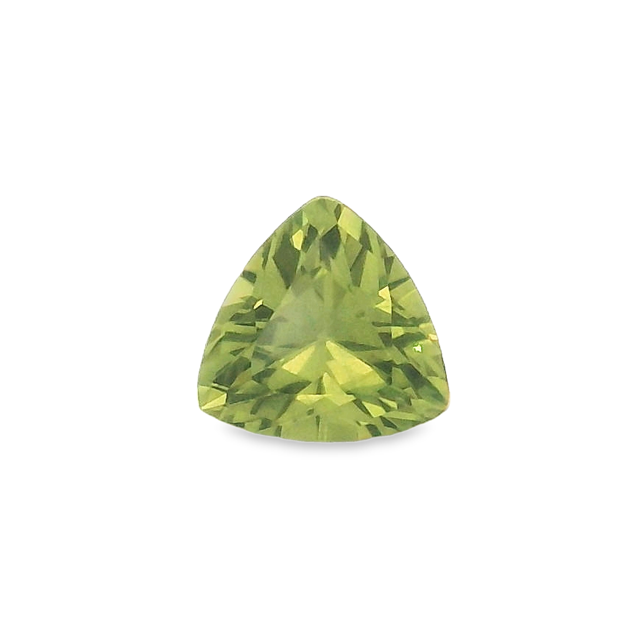 0.94ct Green Trilliant cut Sapphire.