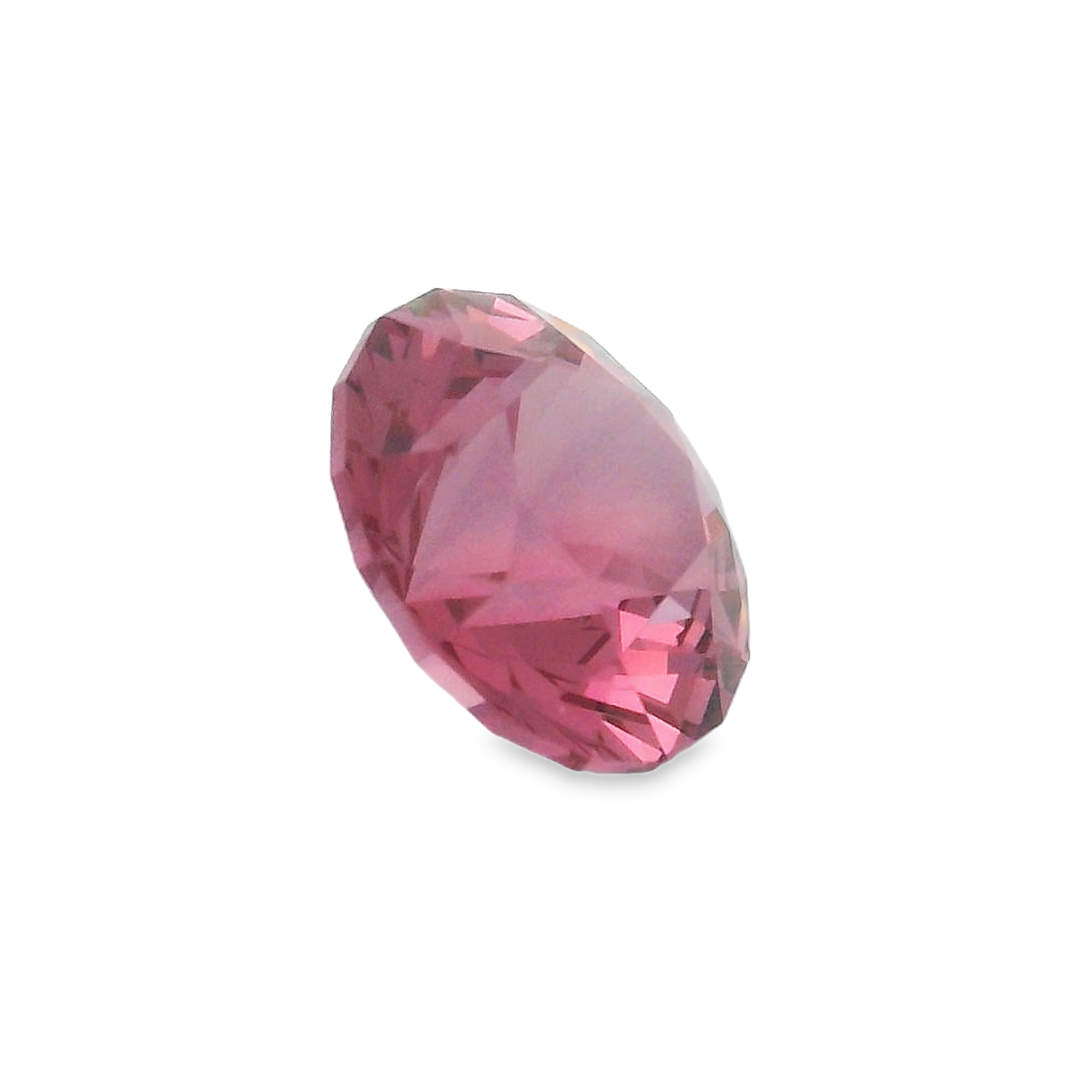 2.48ct Pink Round Brilliant cut Garnet.