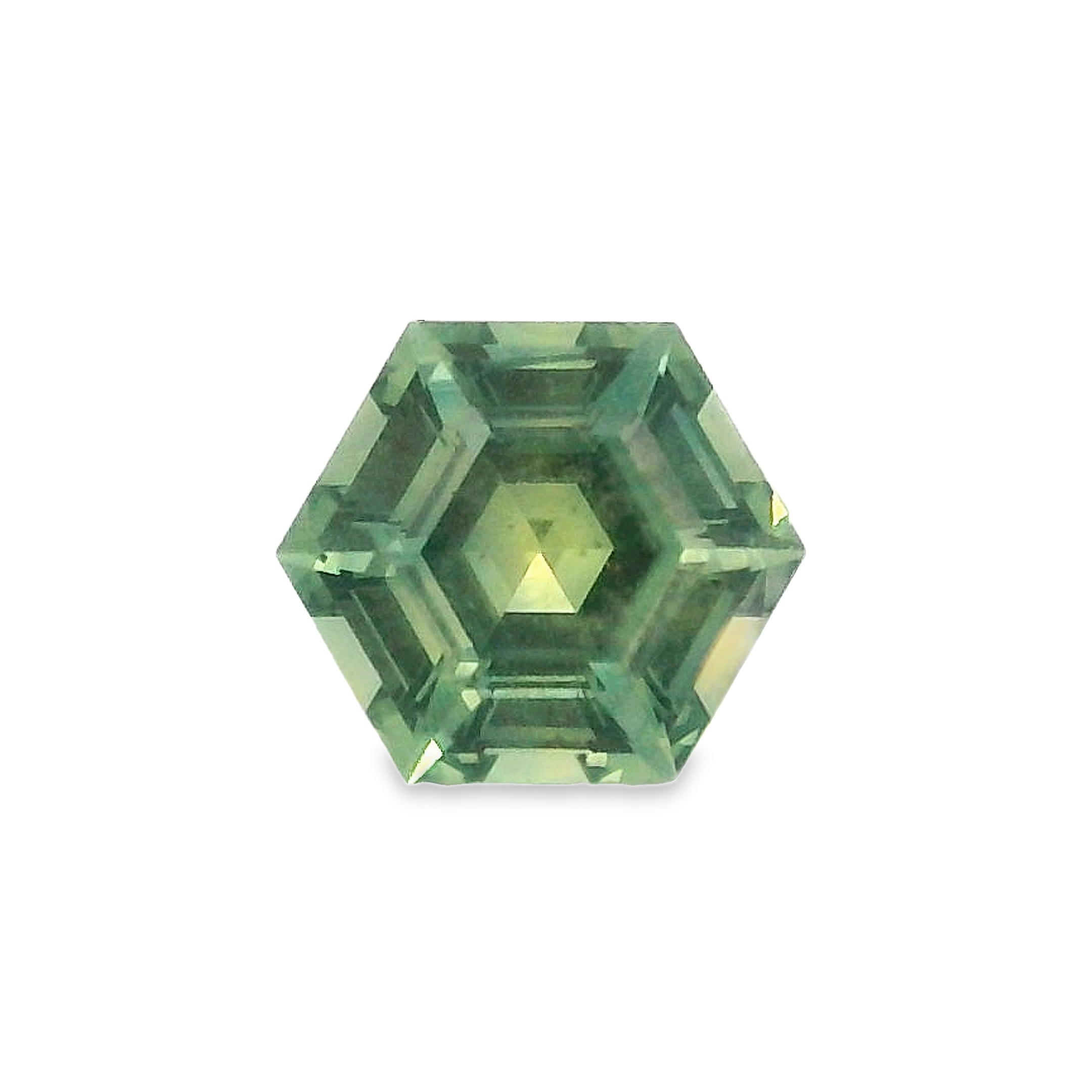 1.21ct Green Hexagonal cut Sapphire