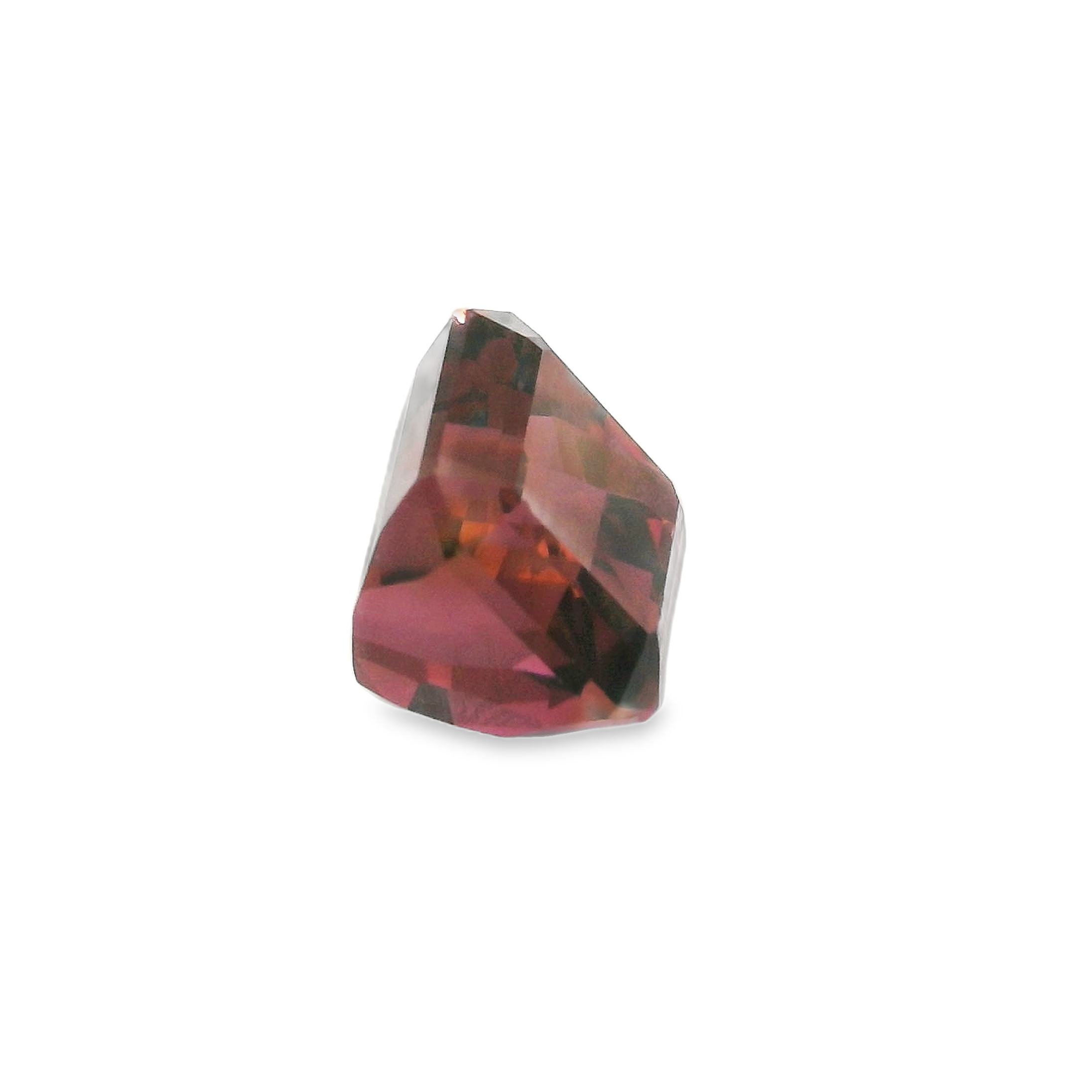 3.72ct Emerald cut Pink/Green Parti Tourmaline