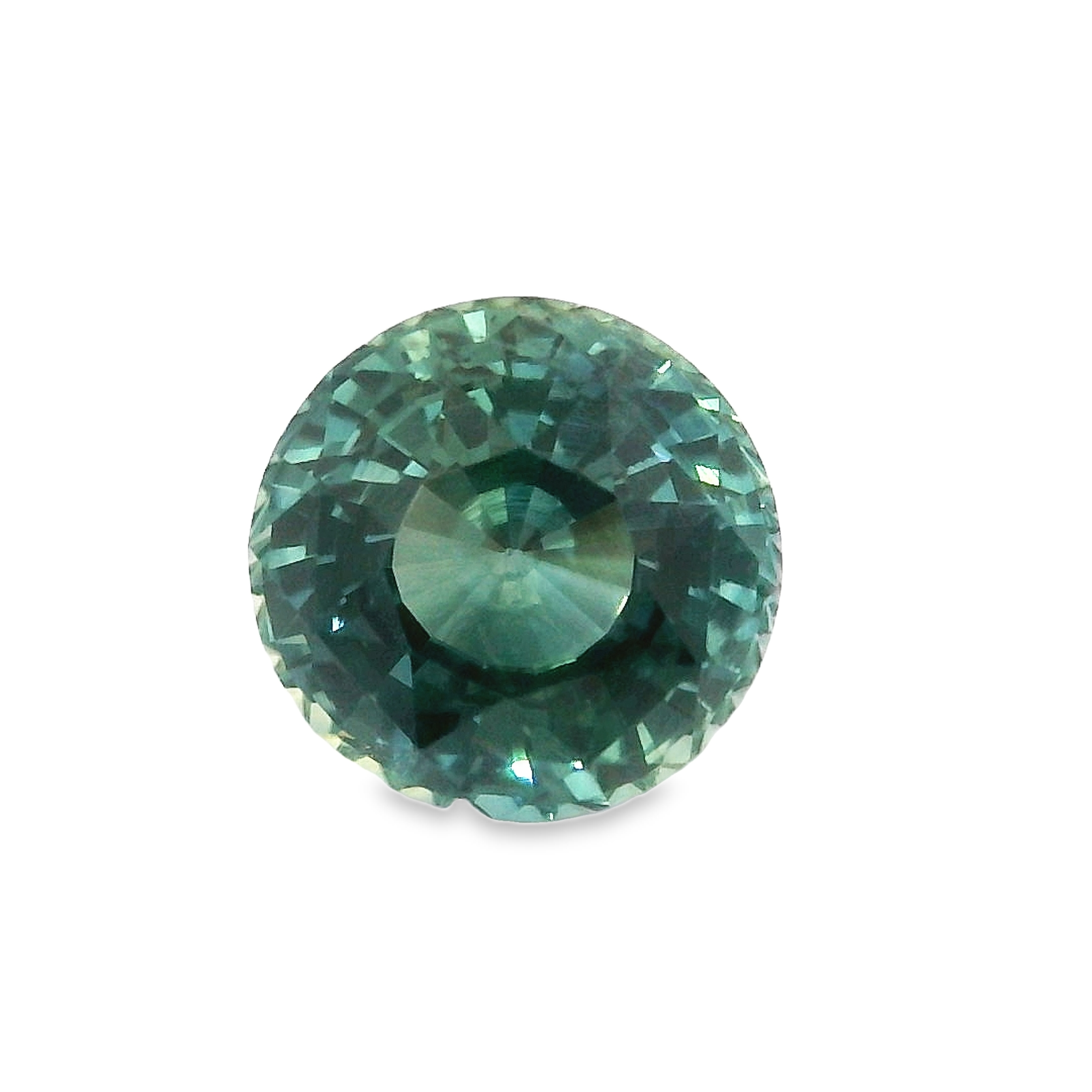 1.12ct Blue/Green Round Brilliant cut Sapphire
