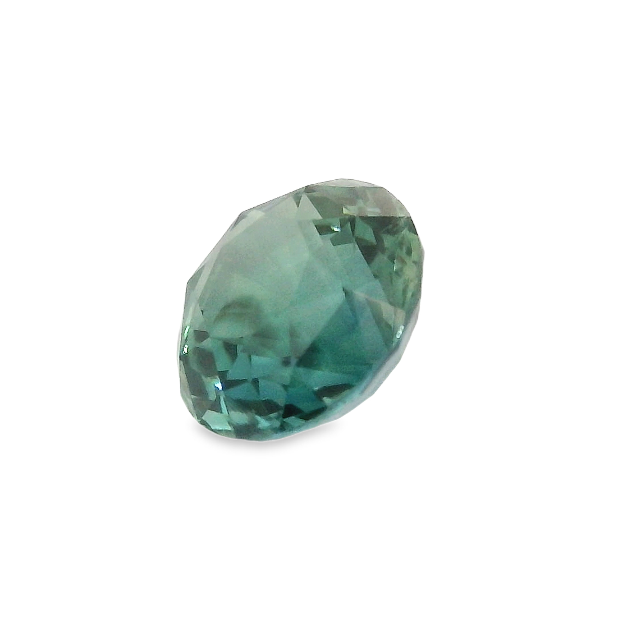 1.12ct Blue/Green Round Brilliant cut Sapphire