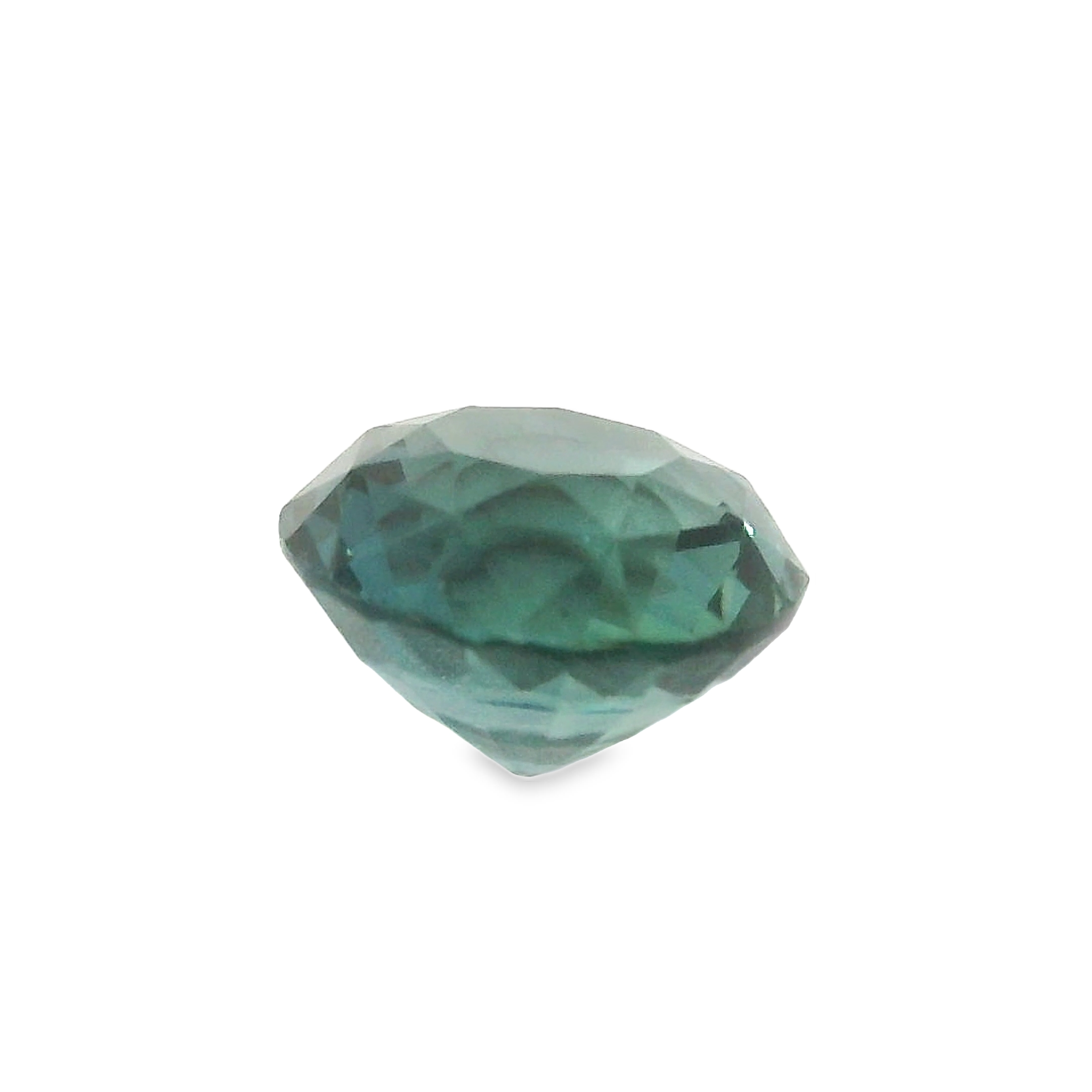 1.12ct Blue/Green Round Brilliant cut Sapphire