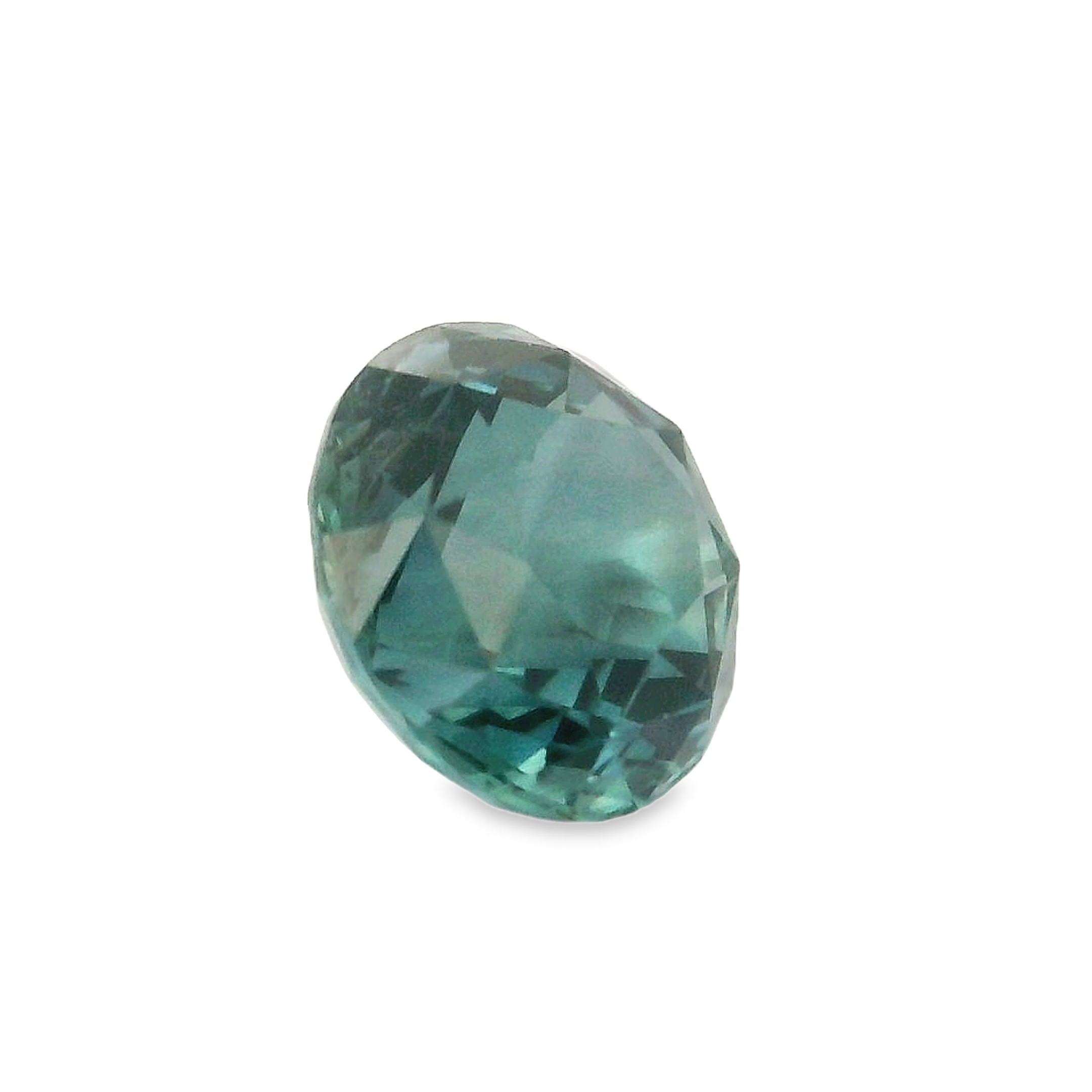 1.12ct Blue/Green Round Brilliant cut Sapphire