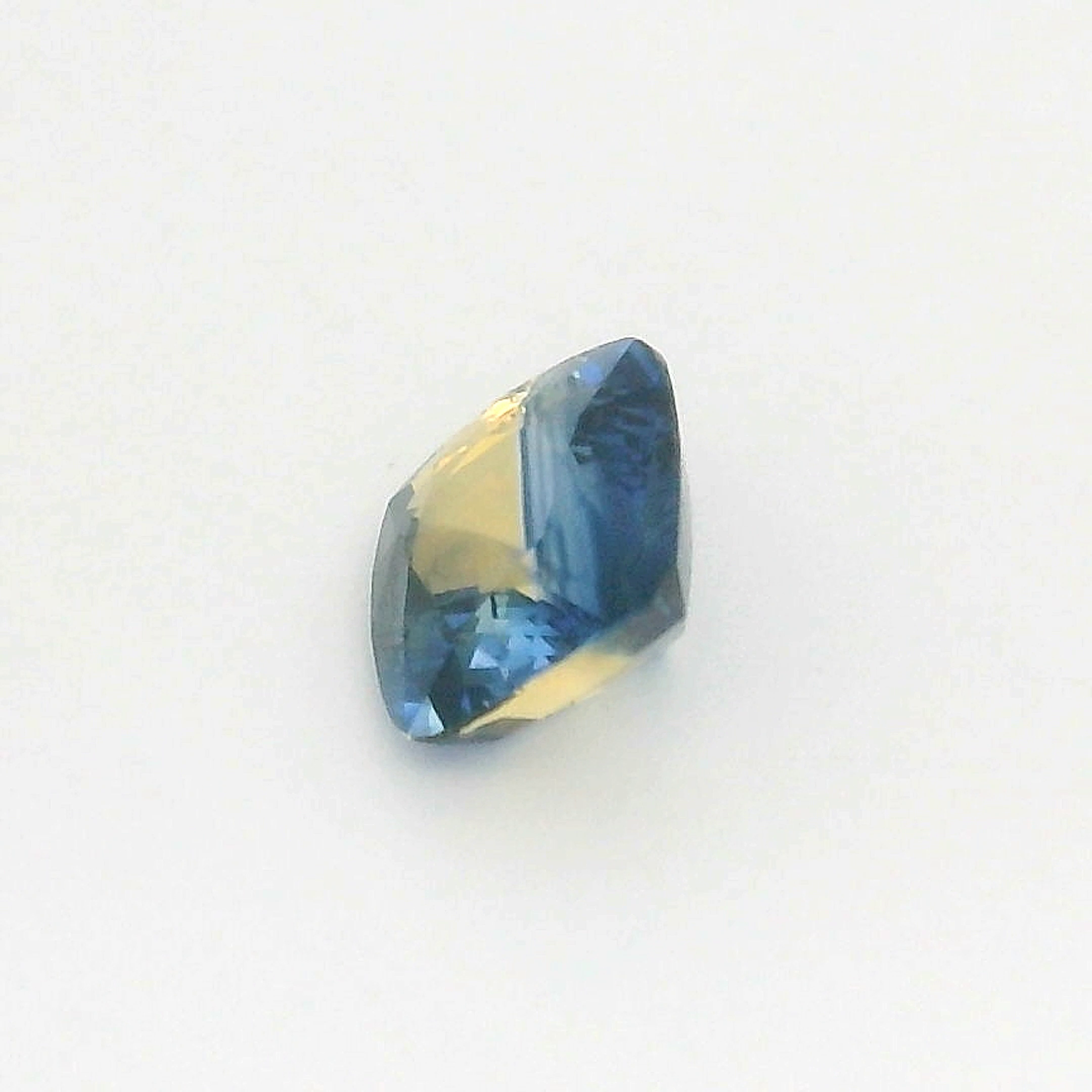 0.76ct Yellow/Blue Cushion Cut Parti Sapphire