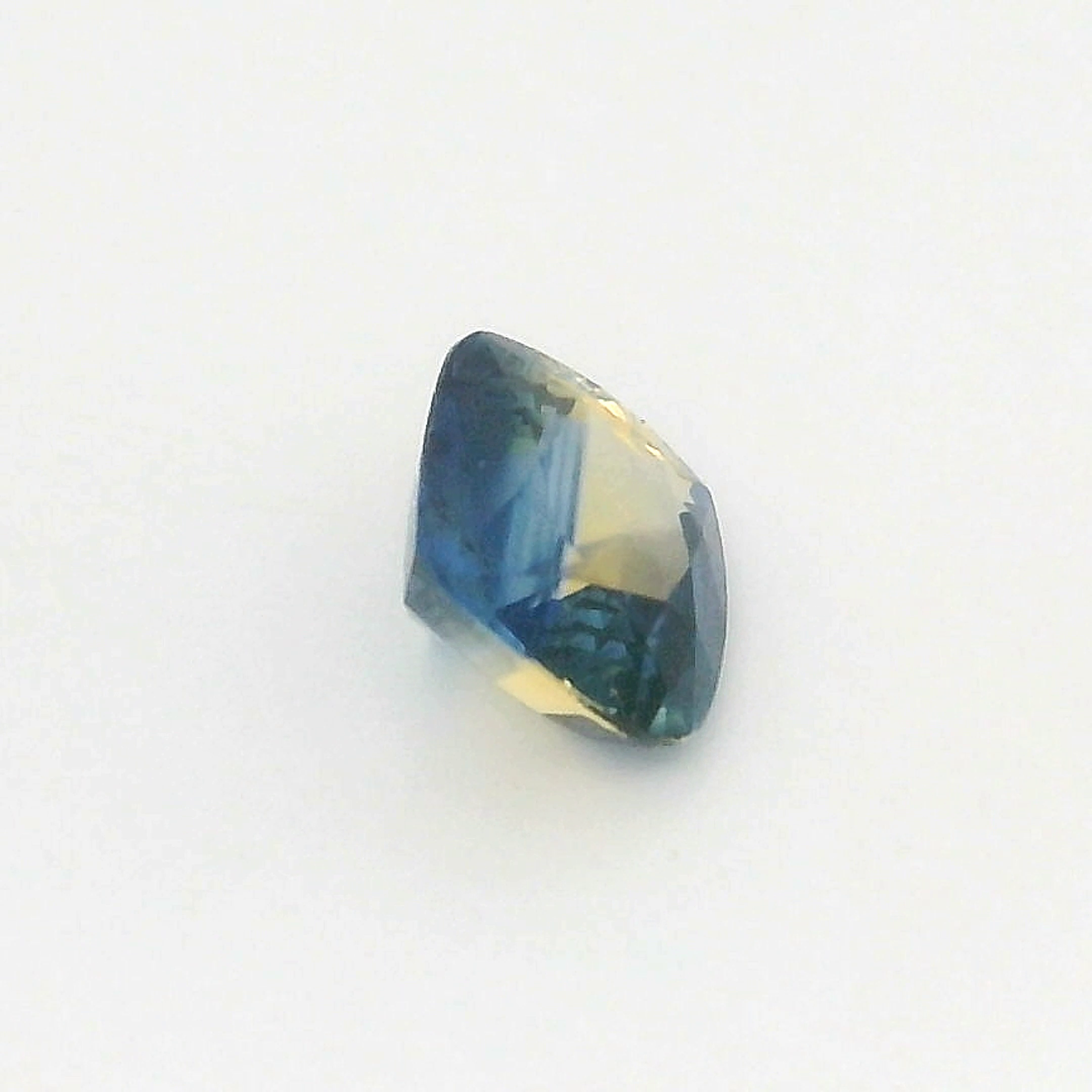 0.76ct Yellow/Blue Cushion Cut Parti Sapphire