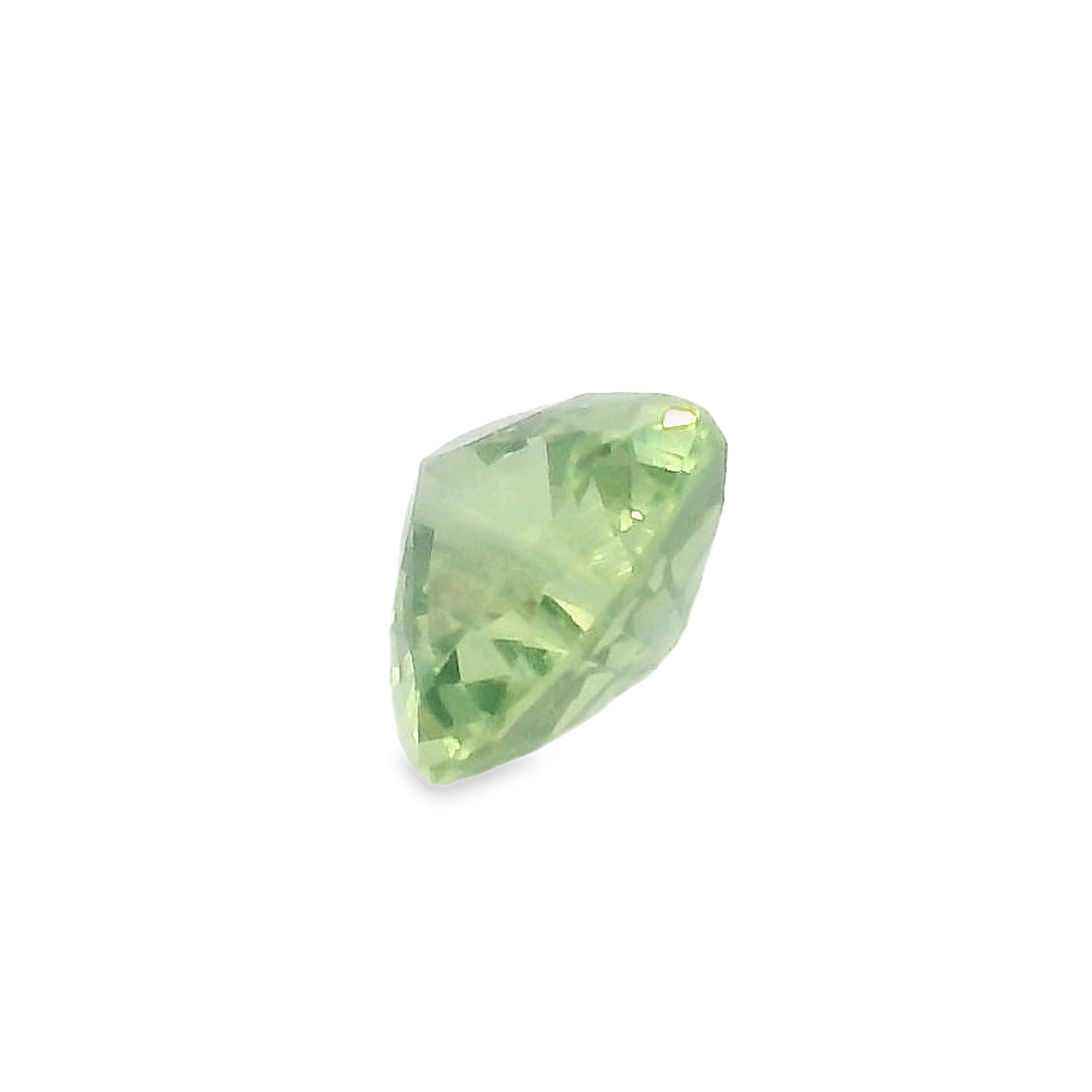 0.75ct , Green Trilliant cut Sapphire