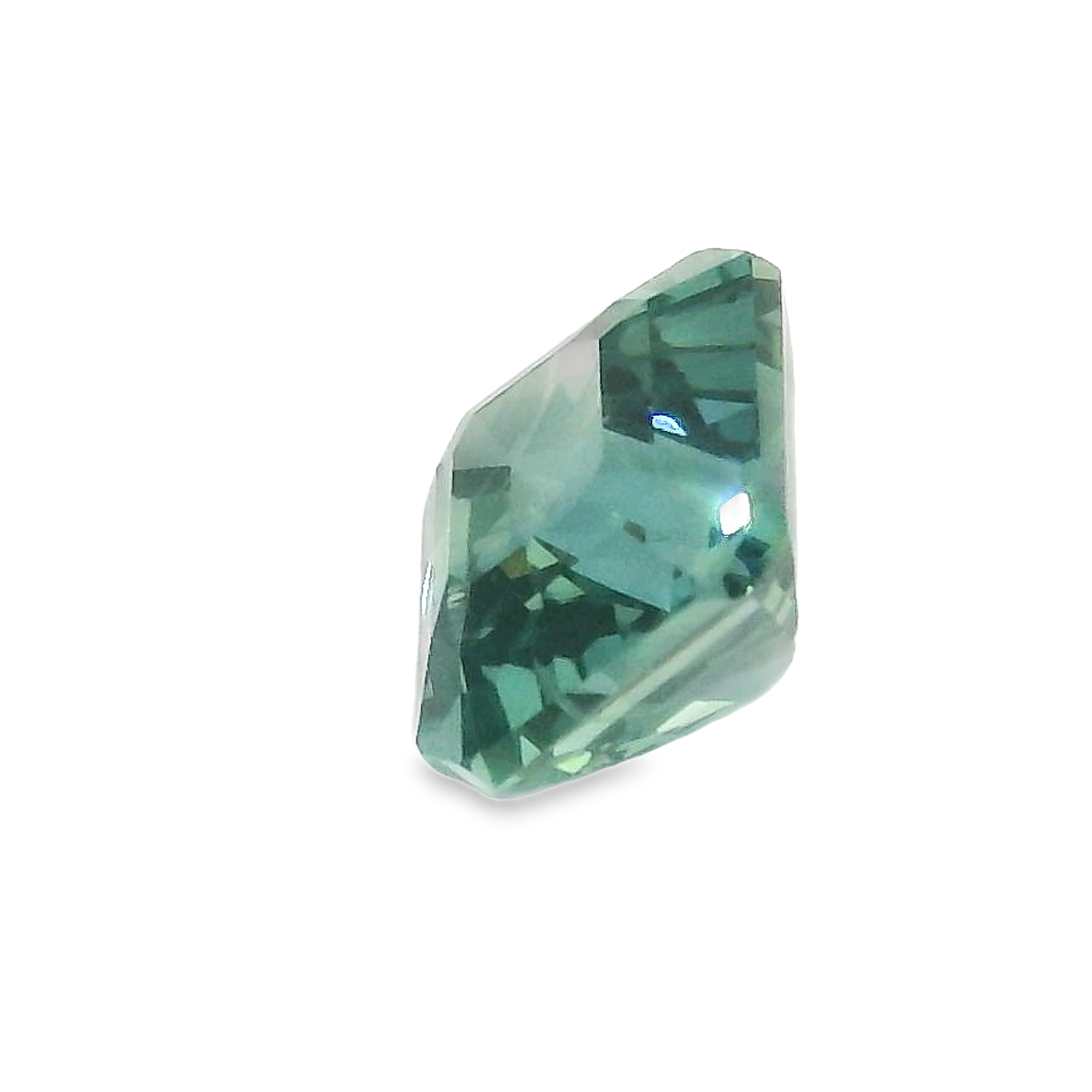 2.00ct Green/Blue Emerald cut Sapphire