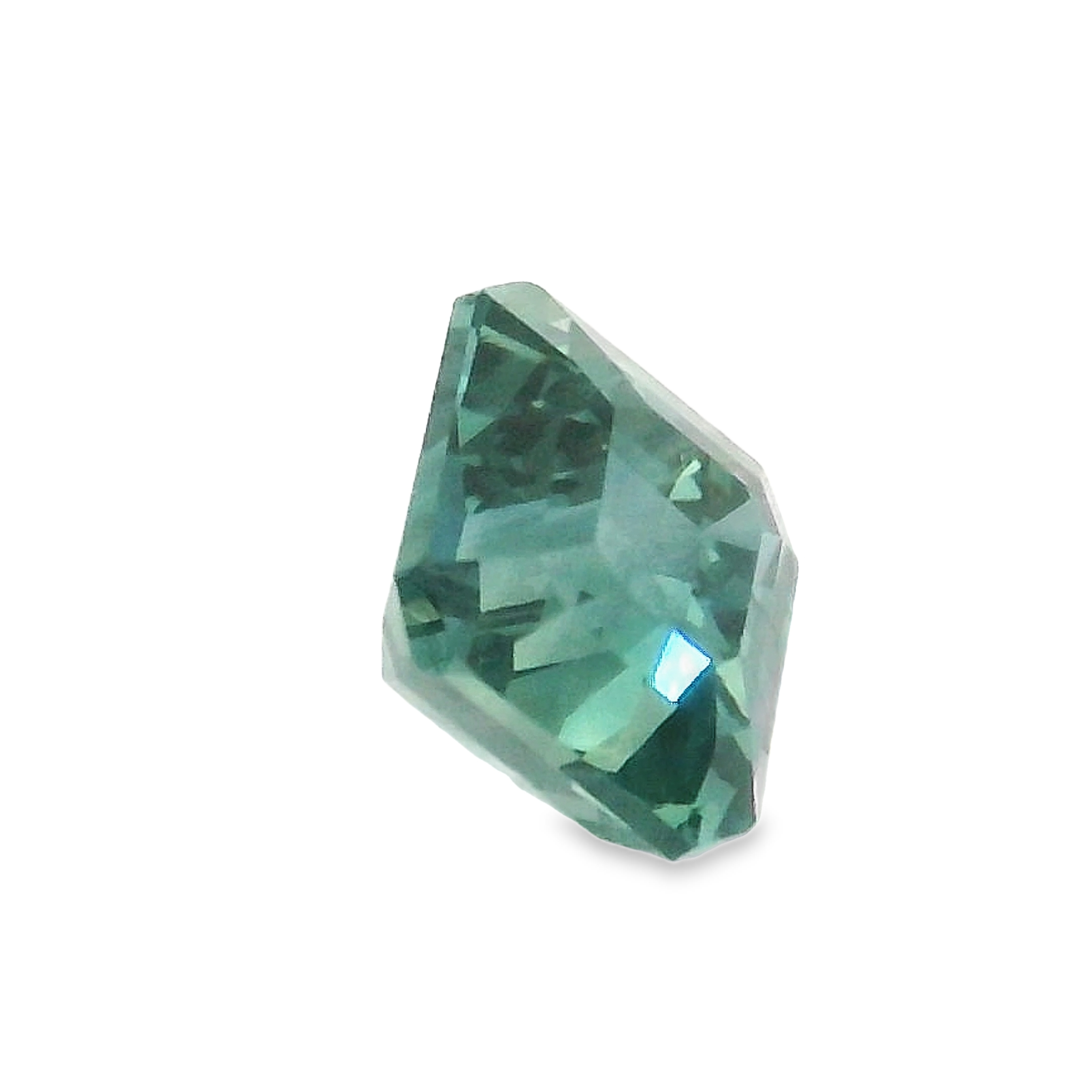 2.00ct Green/Blue Emerald cut Sapphire